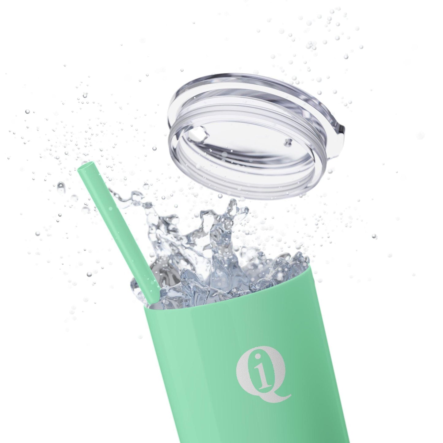 IQ Fashion | Skinny Tumbler with Straw, 20oz