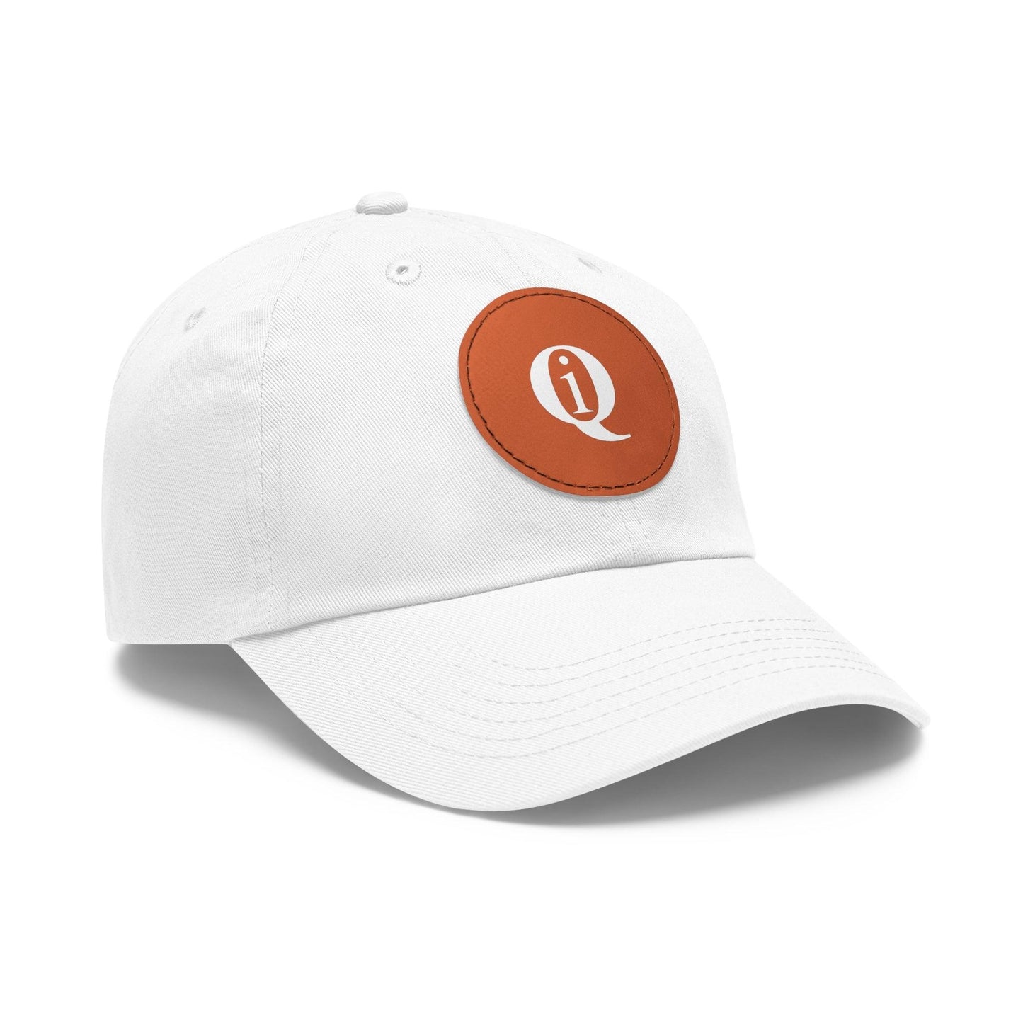 IQ Fashion | Dad Hat with Leather Patch (Round)