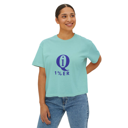 Women's Boxy Tee - Inspirational Graphic Tee with Laurel Design