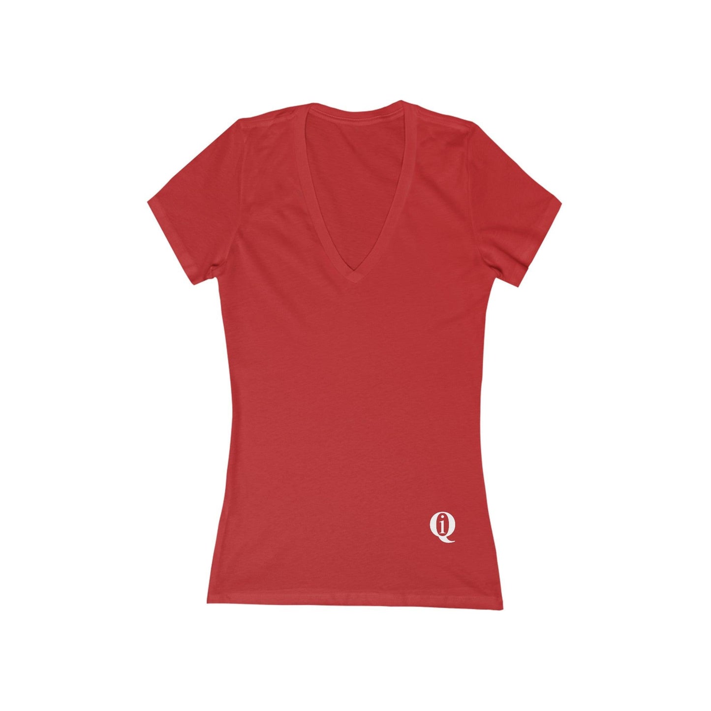 IQ Fashion | Women's Jersey Short Sleeve Deep V-Neck Tee