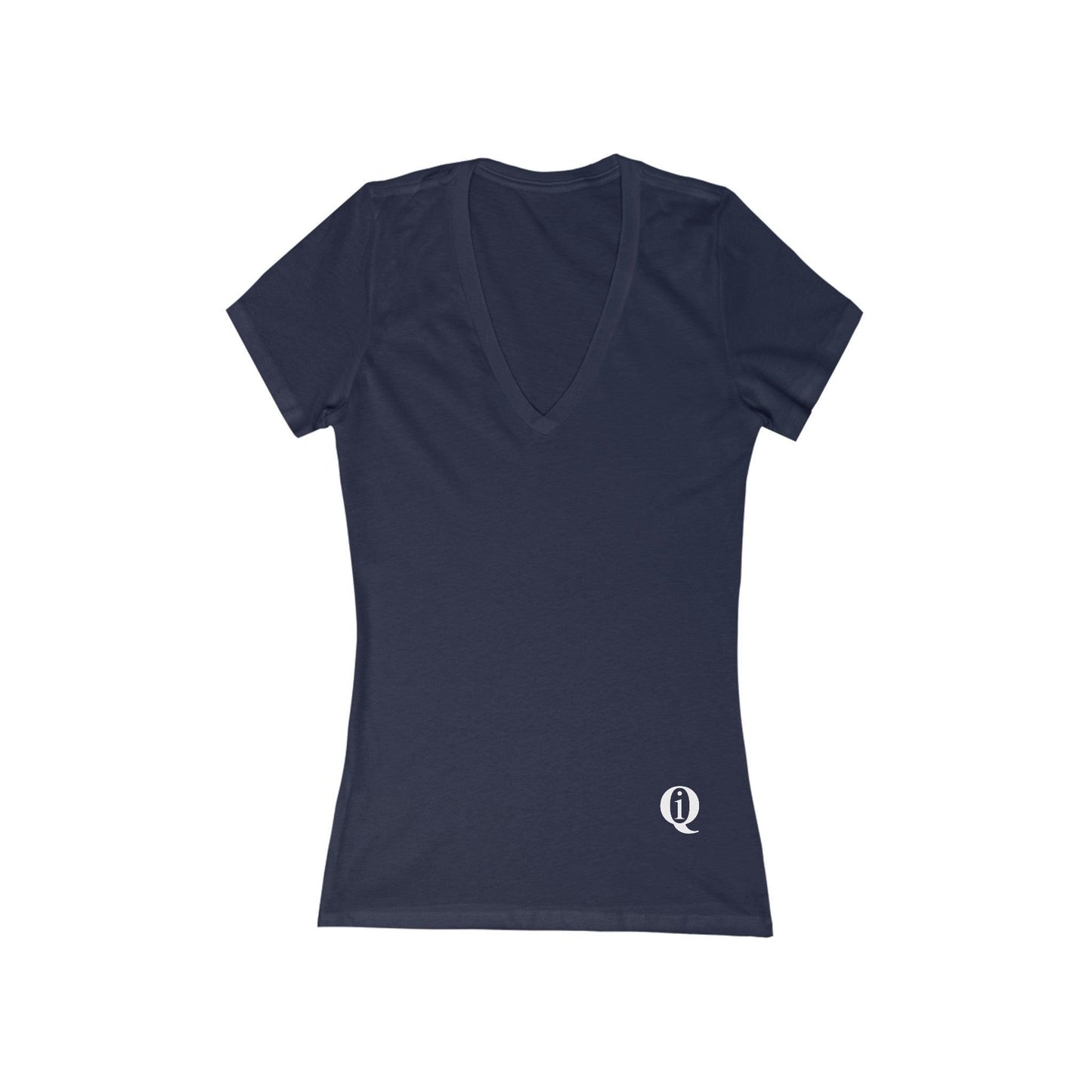 IQ Fashion | Women's Jersey Short Sleeve Deep V-Neck Tee