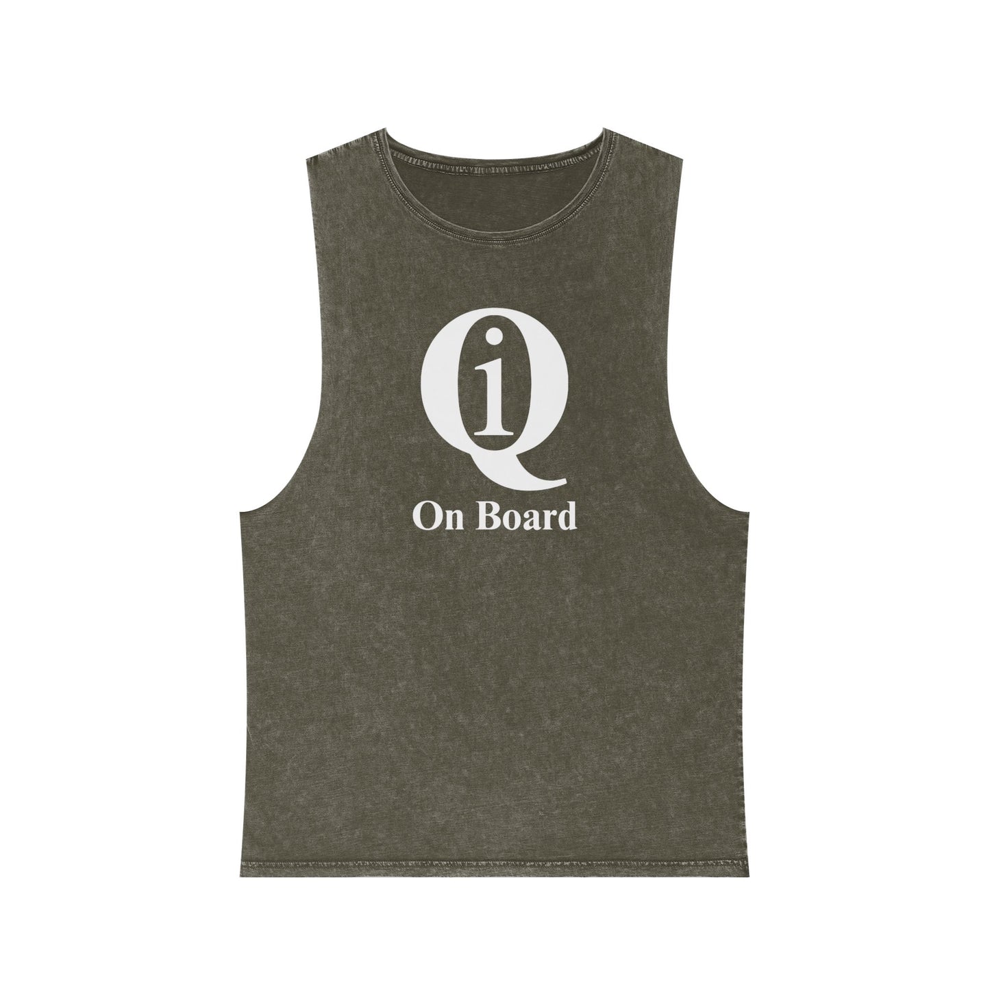 Unisex Stonewash Tank Top - Casual Summer Tee with 'On Board' Design