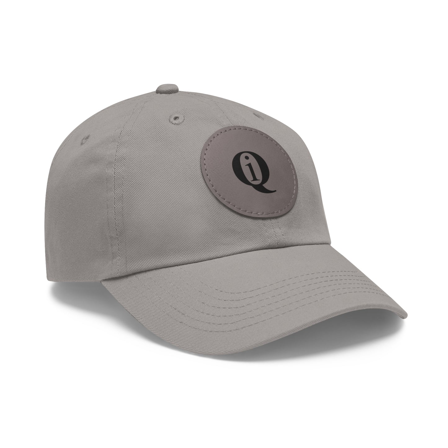 IQ Fashion | Dad Hat with Leather Patch (Round)