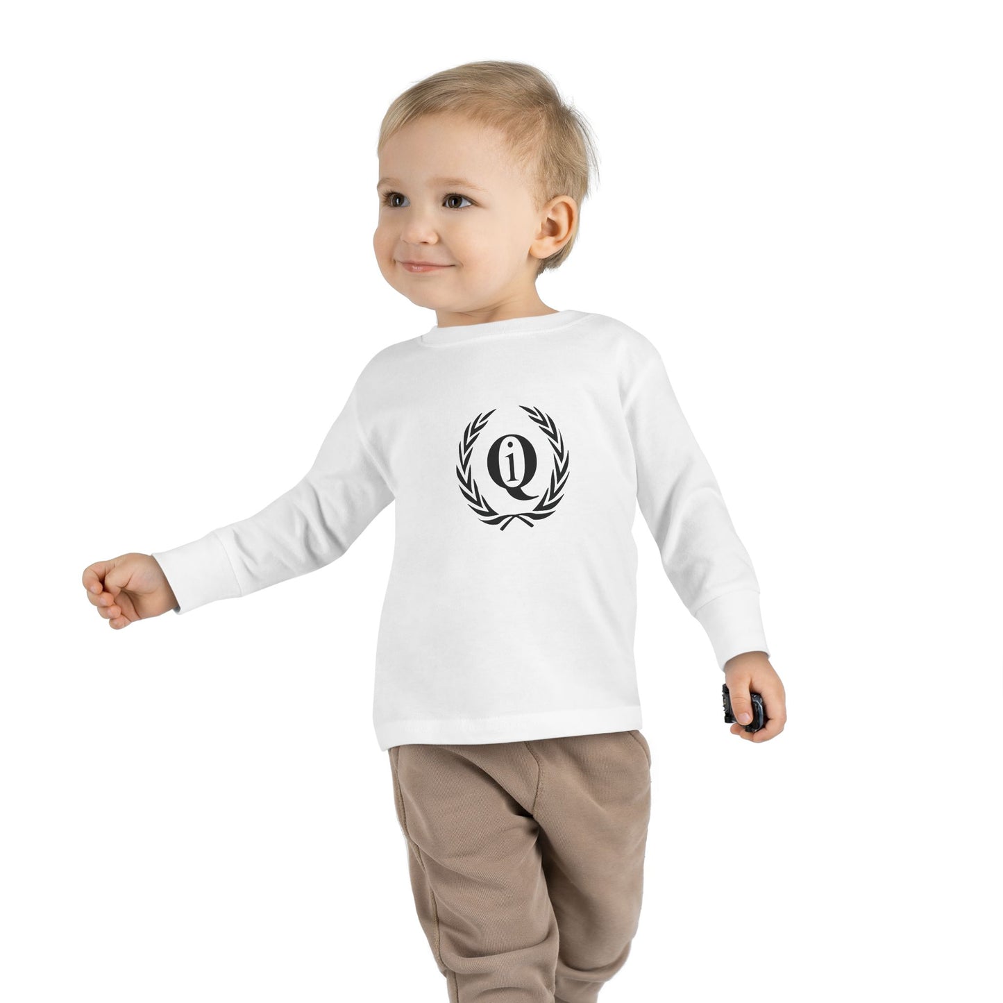 Toddler Long Sleeve Tee with Elegant Laurel Design