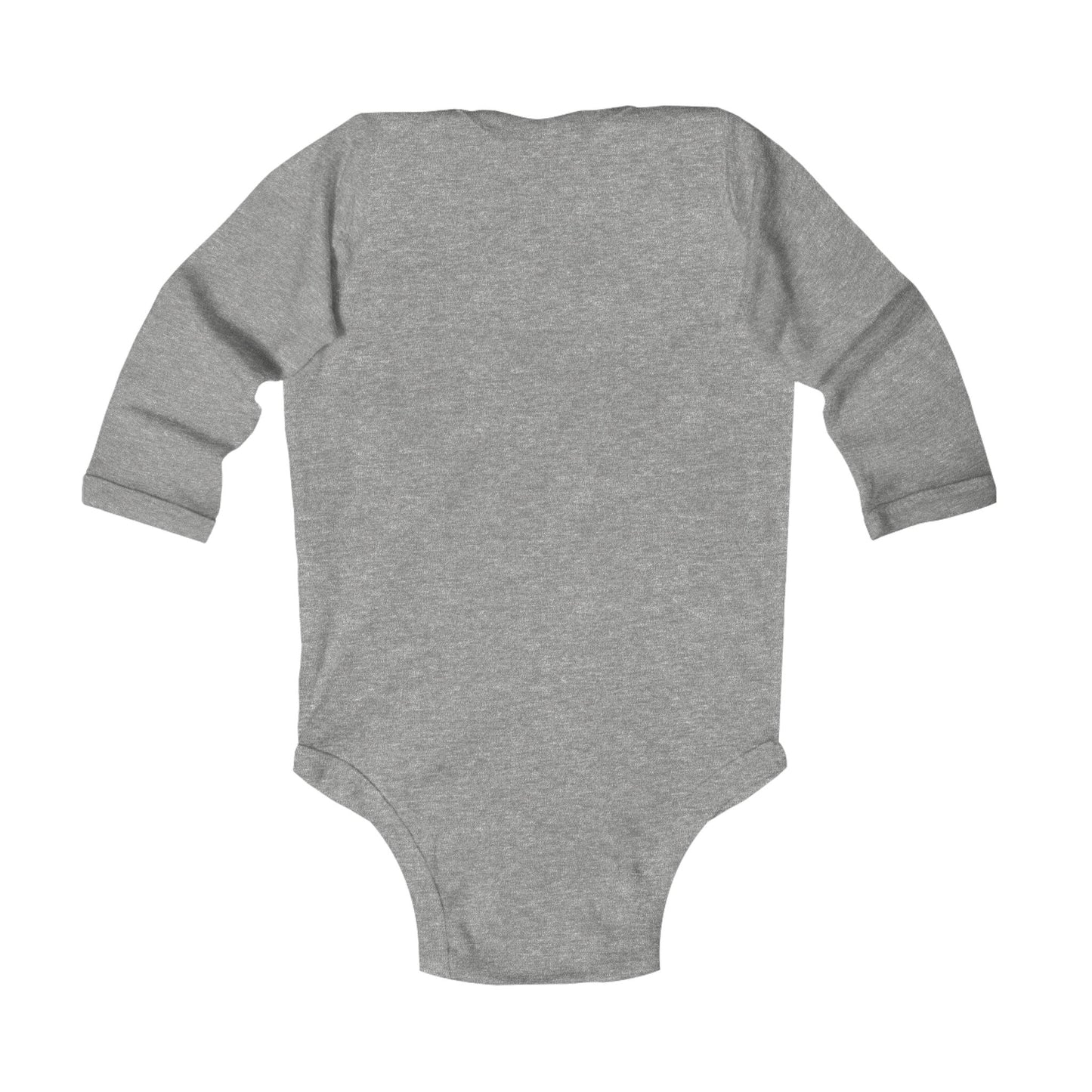 Cool Green Infant Long Sleeve Bodysuit with Laurel Design