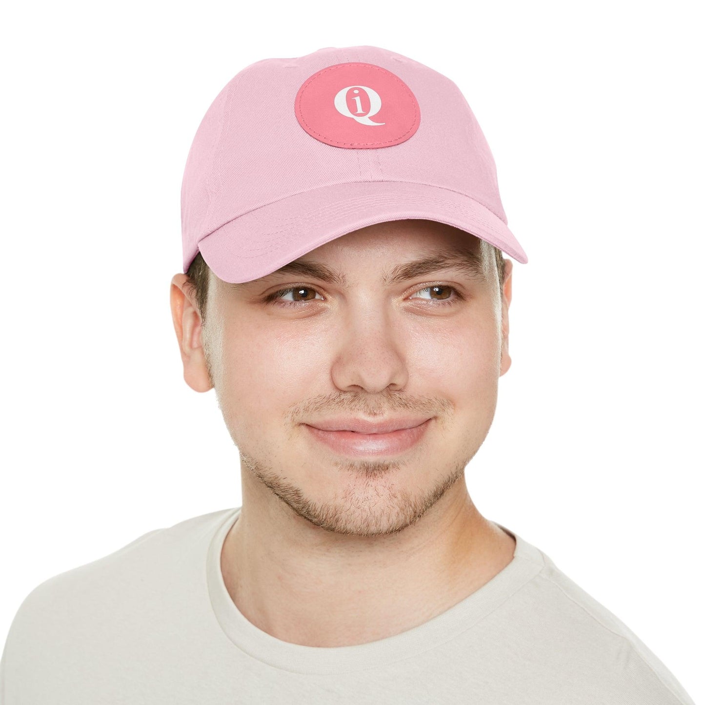 IQ Fashion | Dad Hat with Leather Patch (Round)