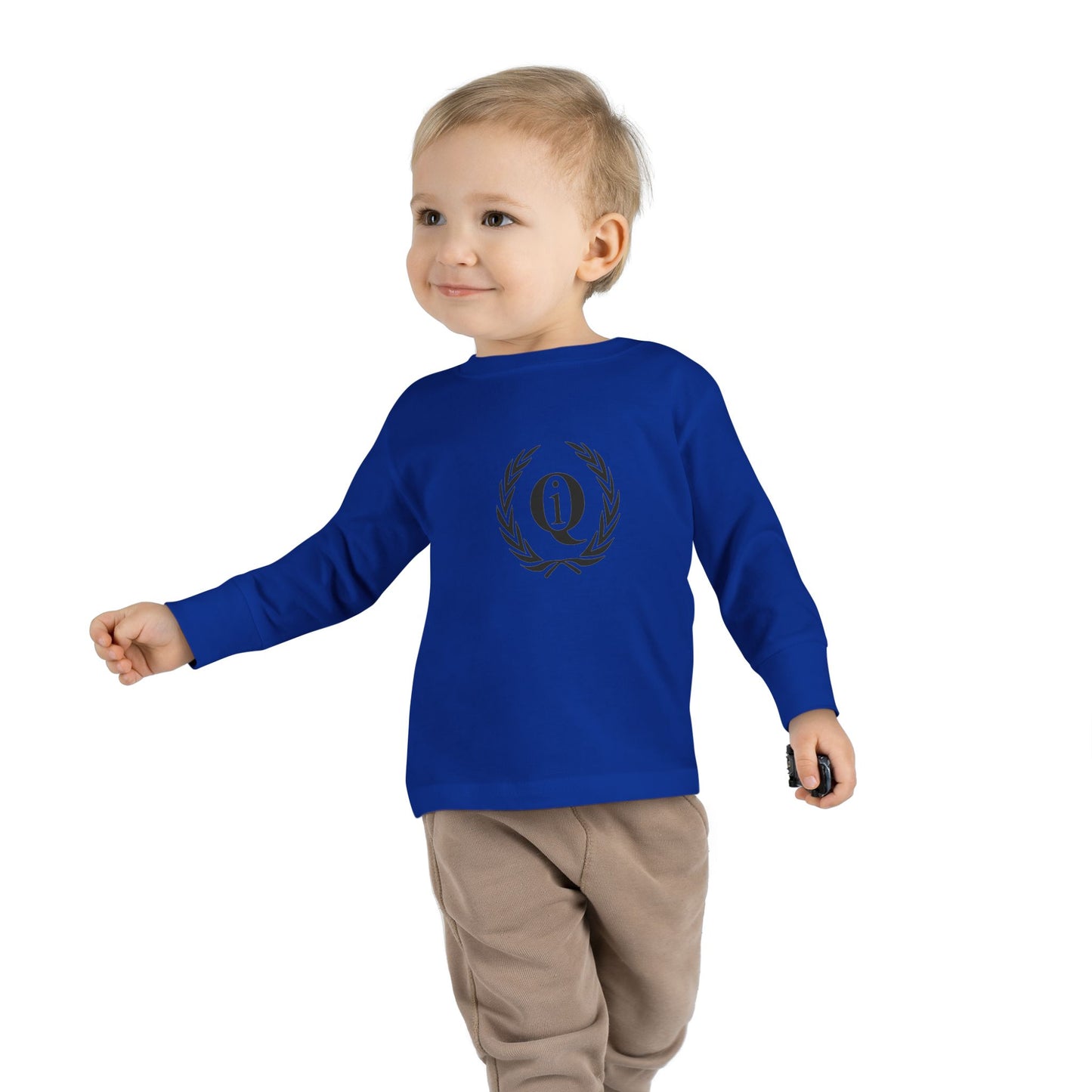 Toddler Long Sleeve Tee with Elegant Laurel Design