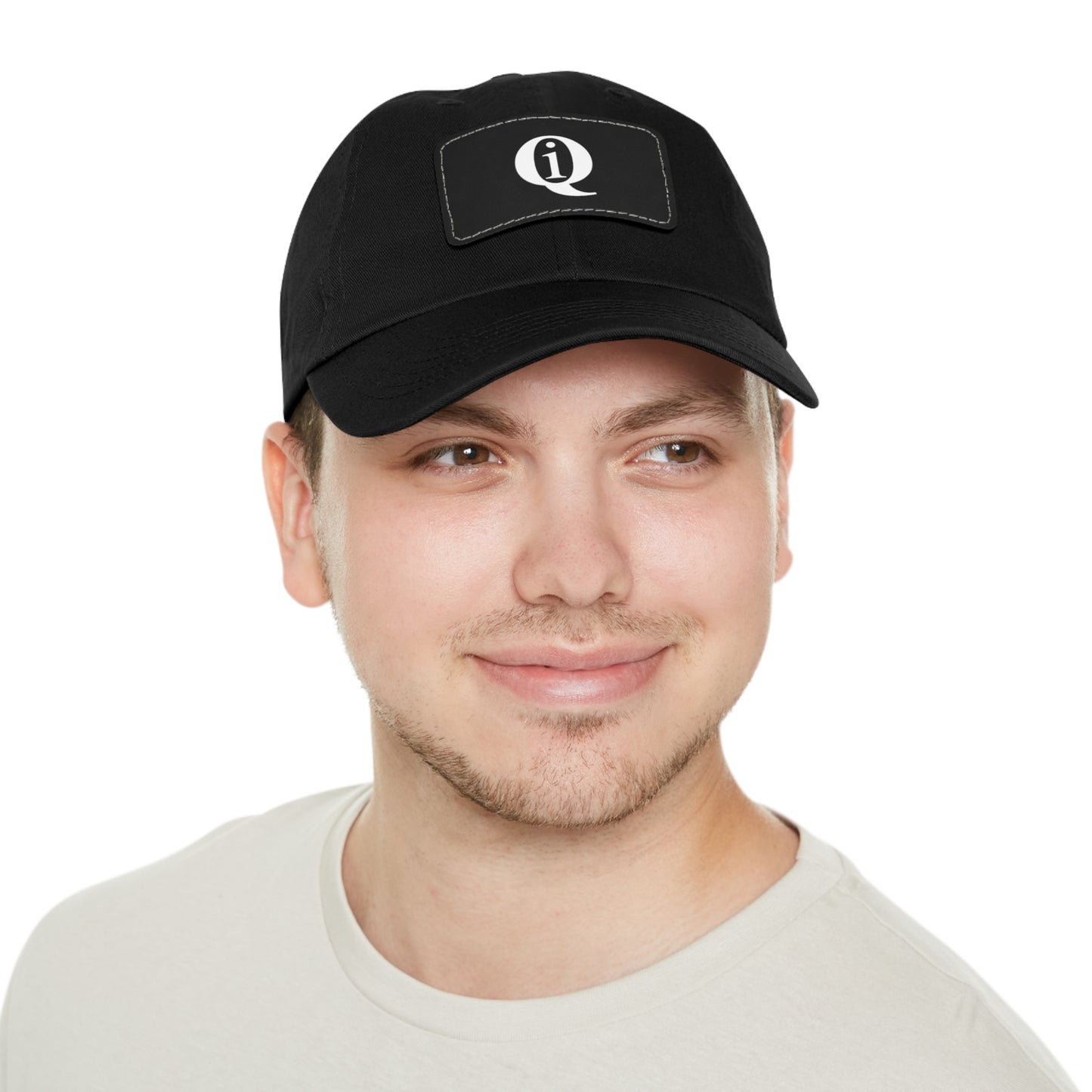 IQ Fashion | Dad Hat with Leather Patch (Rectangle)