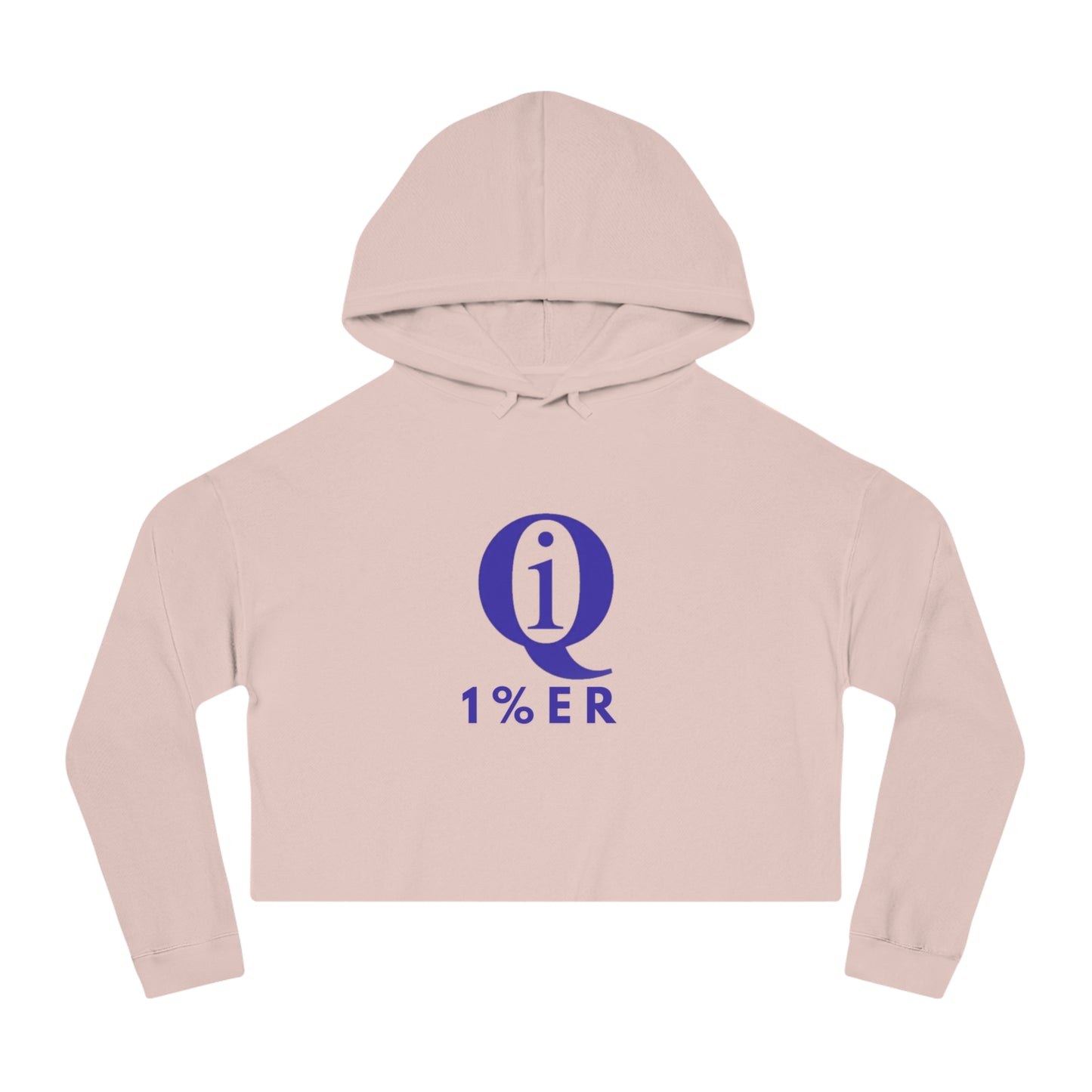 Women’s Cropped Hoodie with 'Q 1% ER' Design - Trendy & Stylish Casual Wear