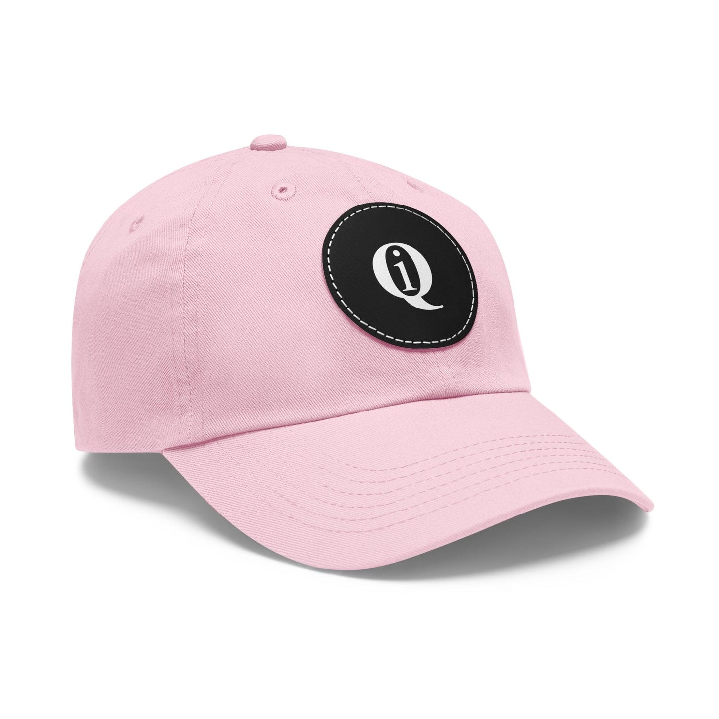 IQ Fashion | Dad Hat with Leather Patch (Round)