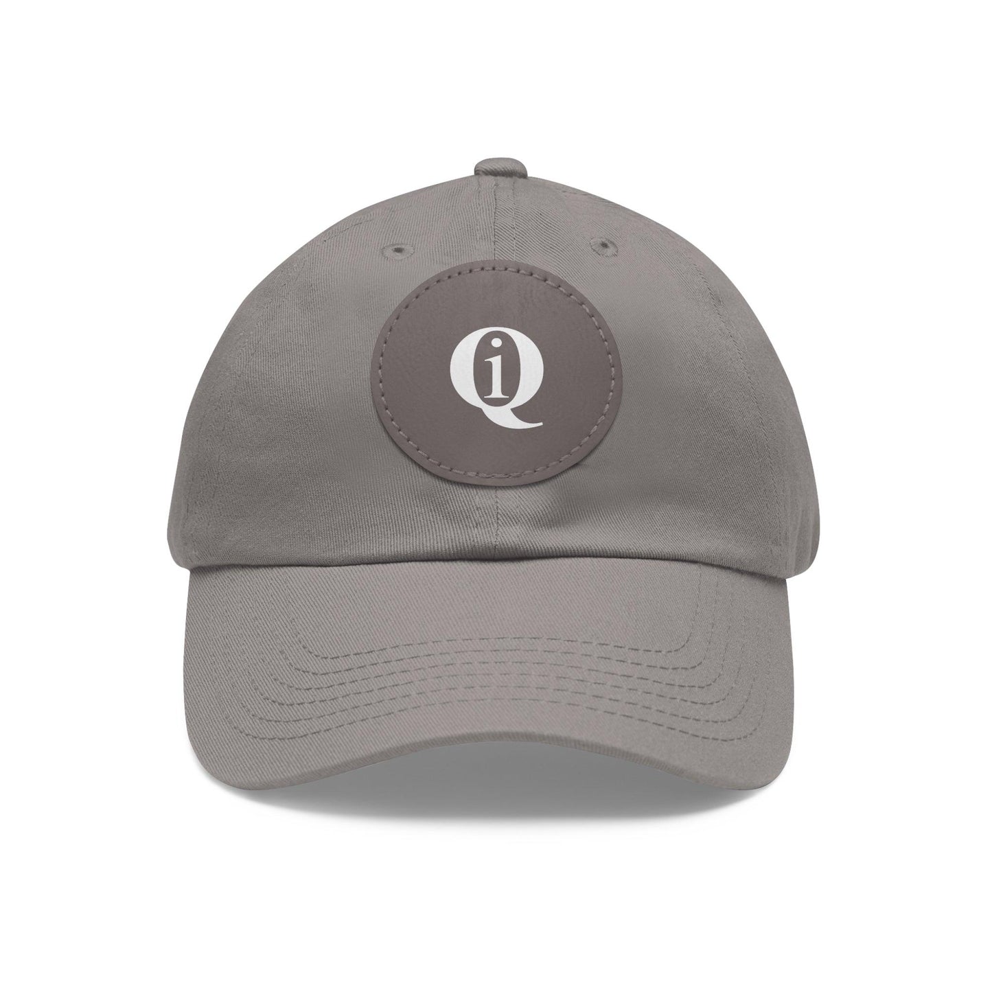 IQ Fashion | Dad Hat with Leather Patch (Round)