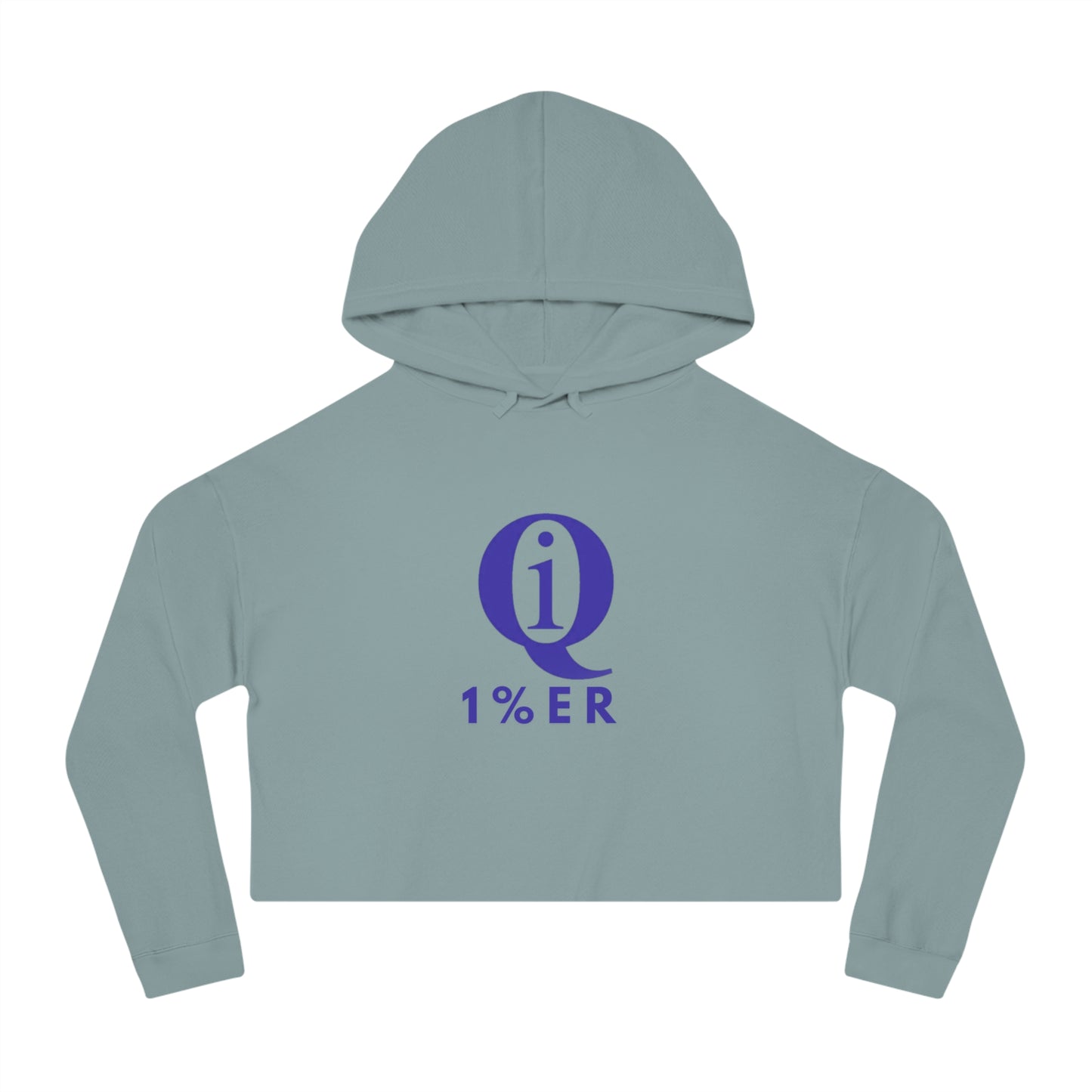 Women’s Cropped Hoodie with 'Q 1% ER' Design - Trendy & Stylish Casual Wear