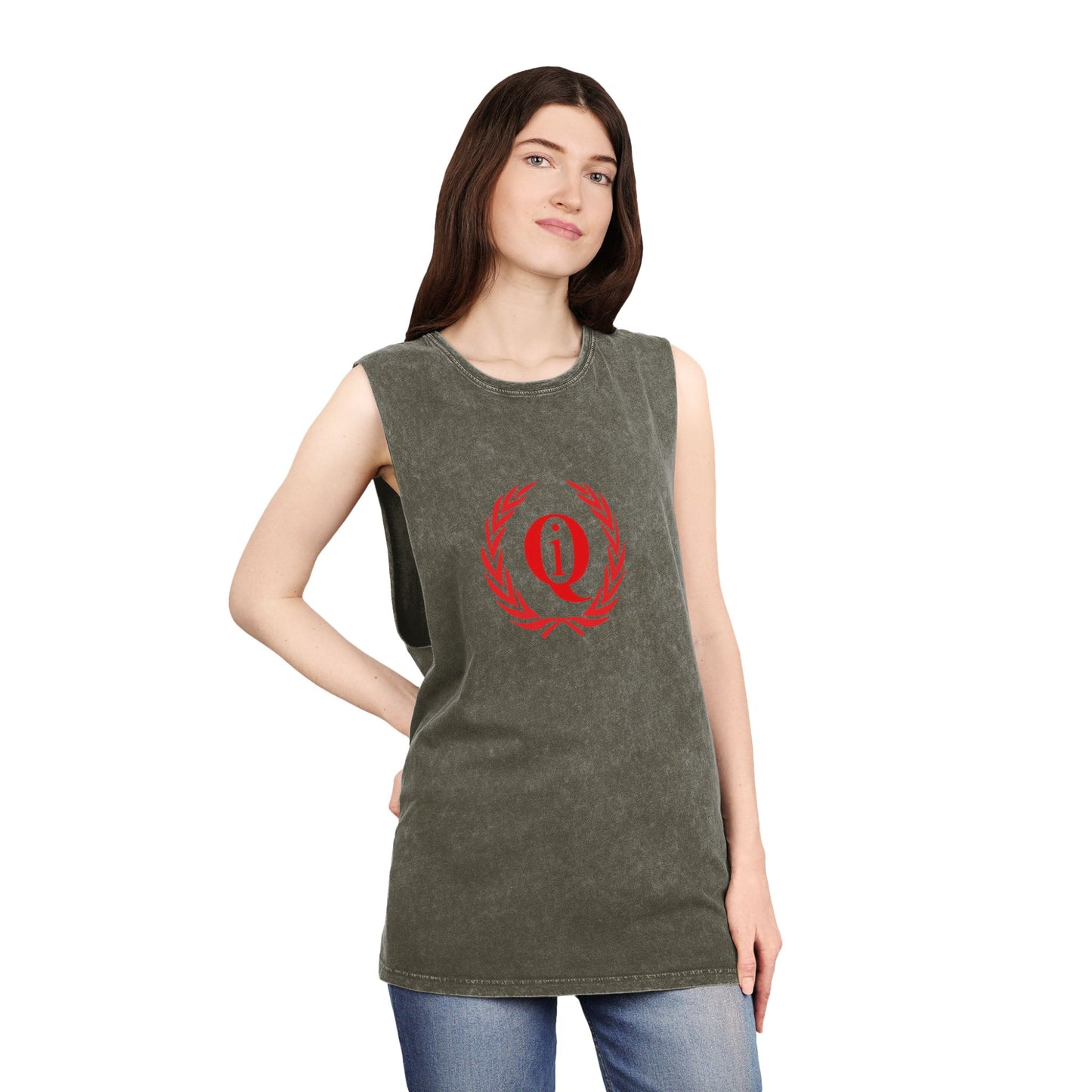 Unisex Stonewash Tank Top - Casual Summer Tee with 'On Board' Design