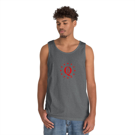 Unisex Heavy Cotton Tank Top - 'Q On Board' Design - Perfect for Summer Adventures