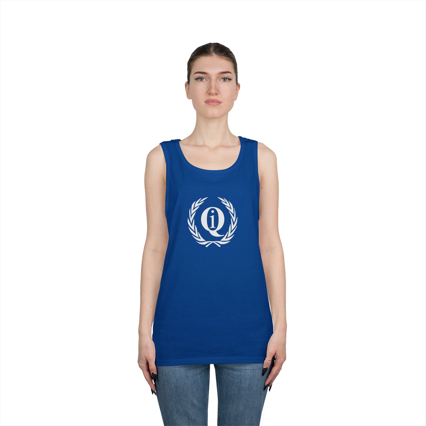 Unisex Heavy Cotton Tank Top - 'Q On Board' Design - Perfect for Summer Adventures