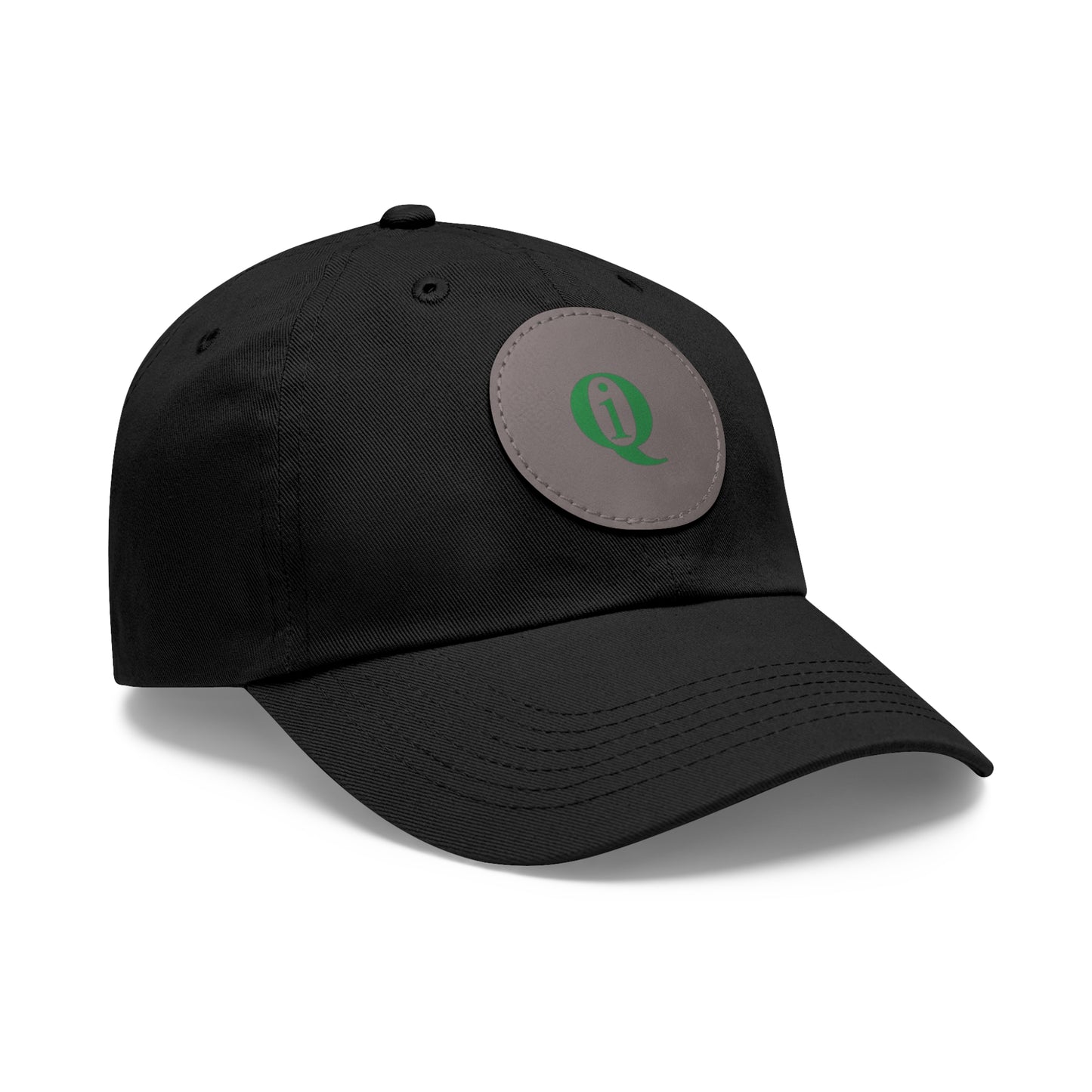 IQ Fashion | Dad Hat with Leather Patch (Round)