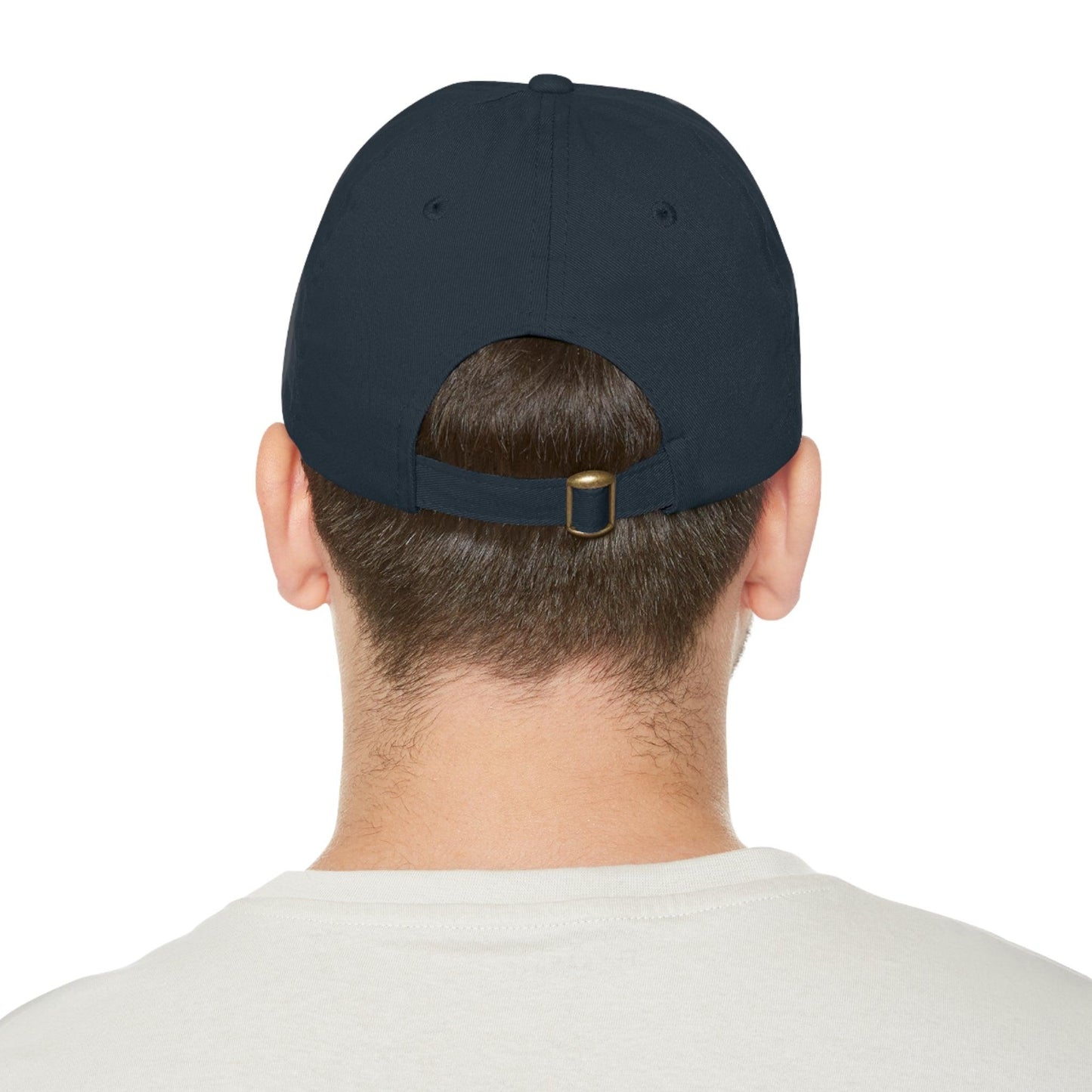 IQ Fashion | Dad Hat with Leather Patch (Round)