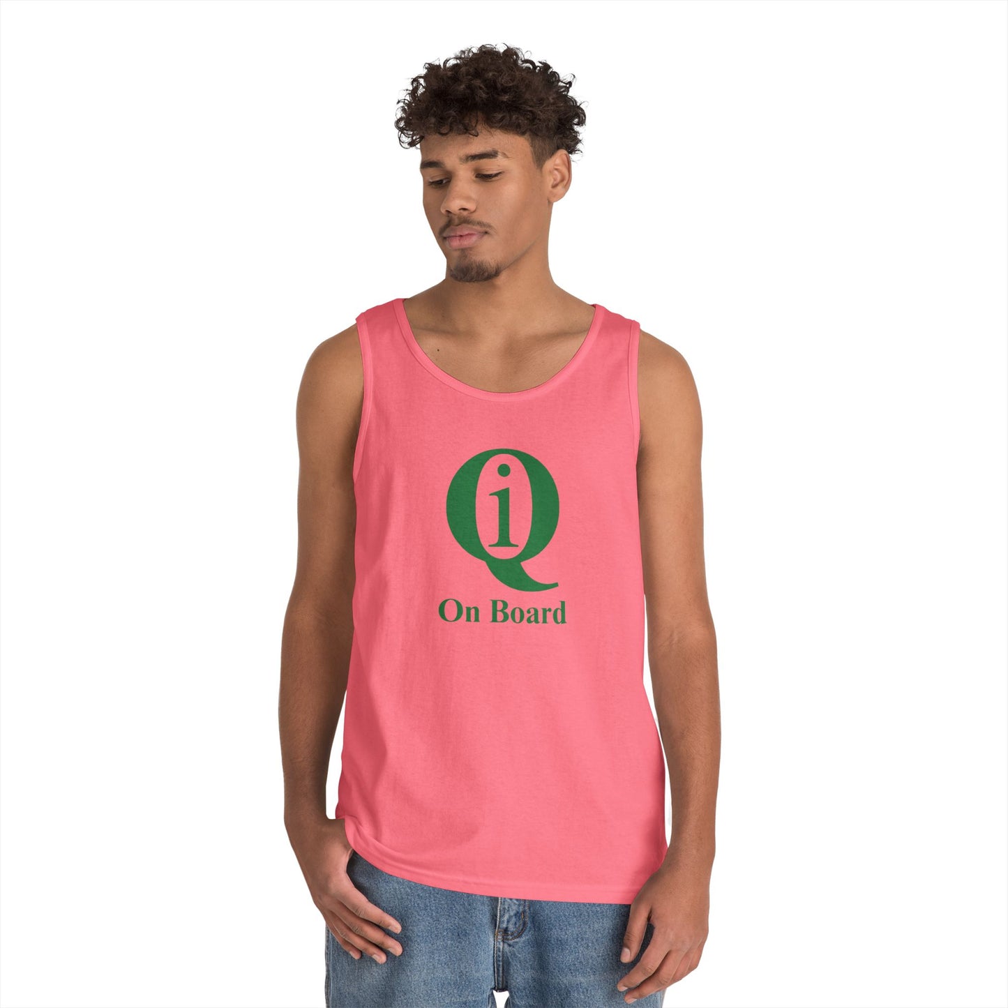 Unisex Heavy Cotton Tank Top - 'Q On Board' Design - Perfect for Summer Adventures