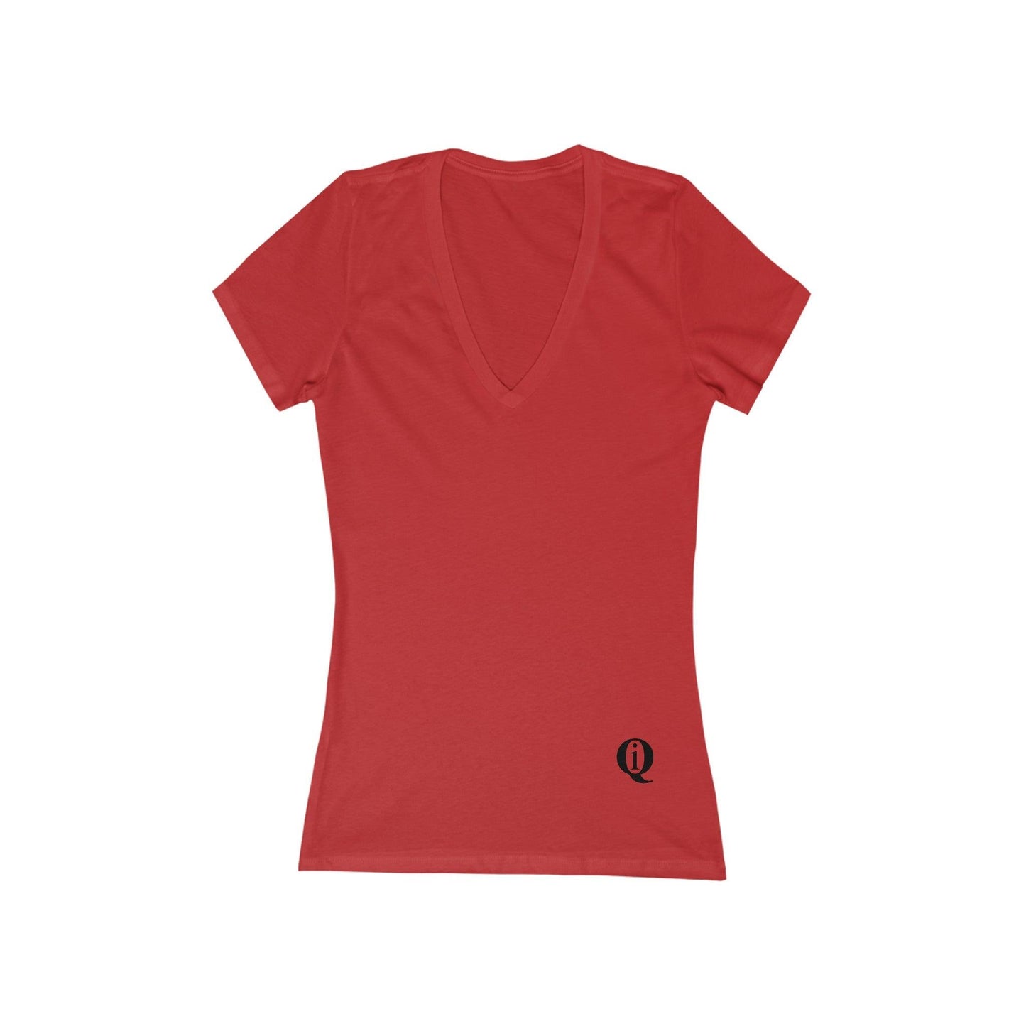 IQ Fashion | Women's Jersey Short Sleeve Deep V-Neck Tee