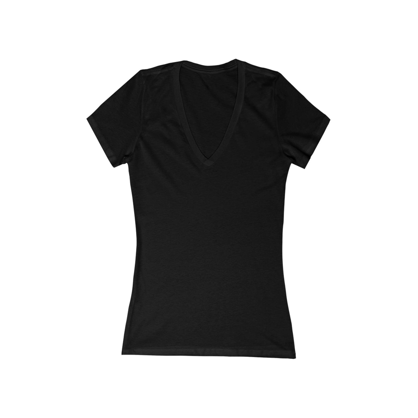 IQ Fashion | Women's Jersey Short Sleeve Deep V-Neck Tee