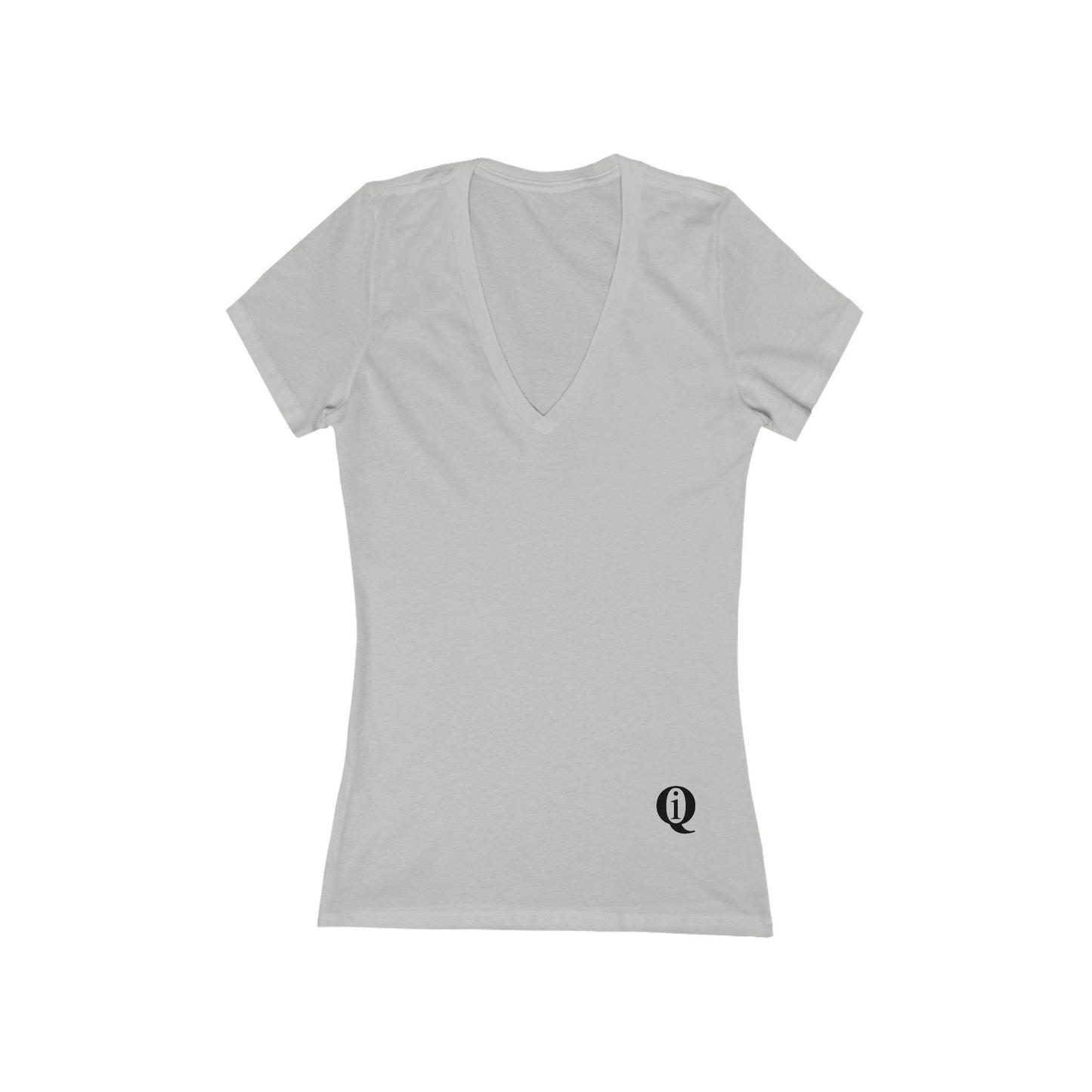 IQ Fashion | Women's Jersey Short Sleeve Deep V-Neck Tee