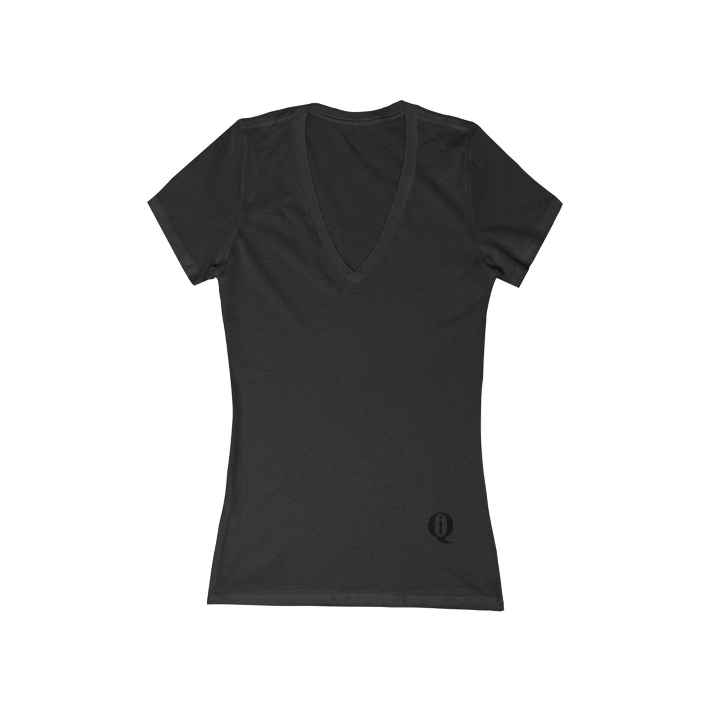 IQ Fashion | Women's Jersey Short Sleeve Deep V-Neck Tee