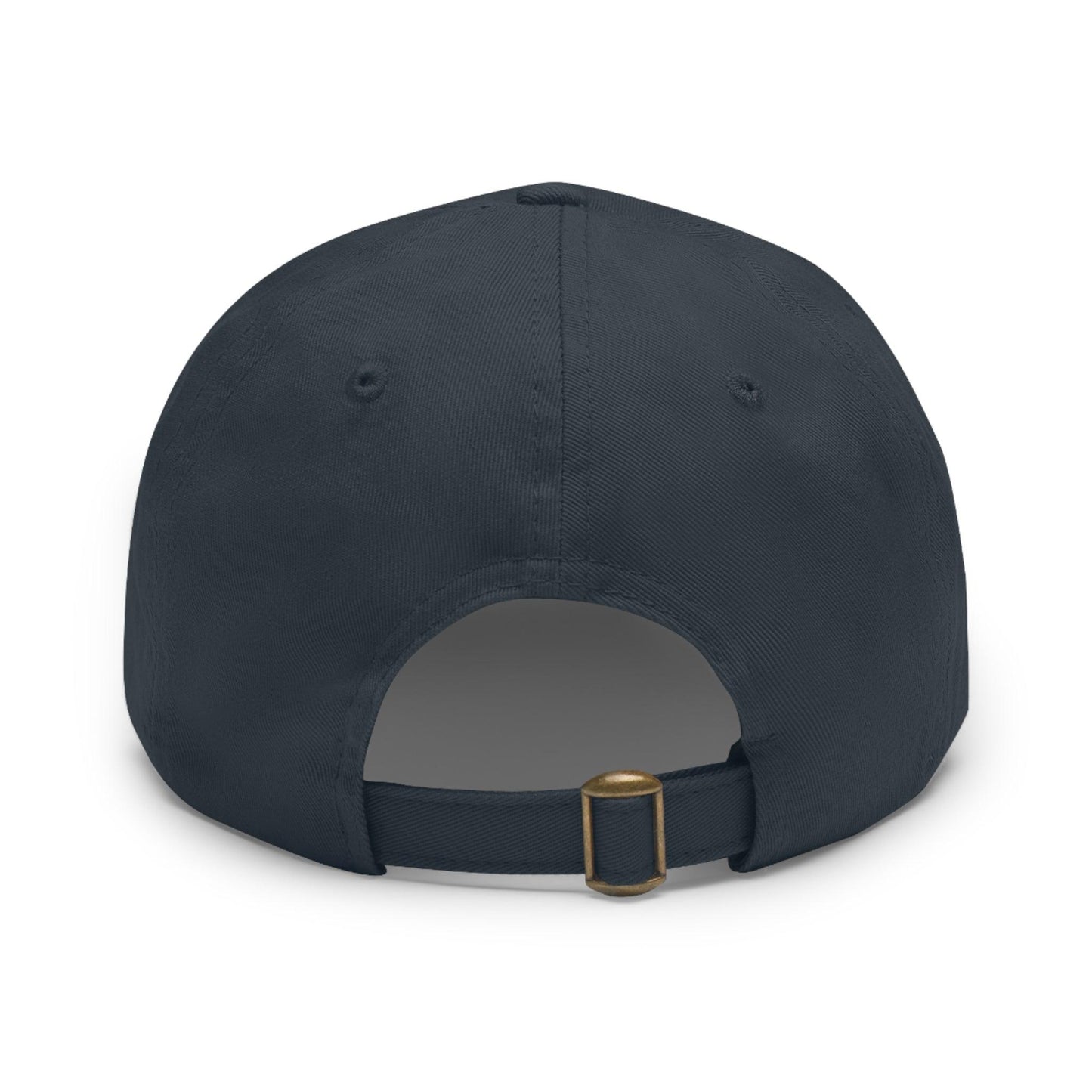 IQ Fashion | Dad Hat with Leather Patch (Round)