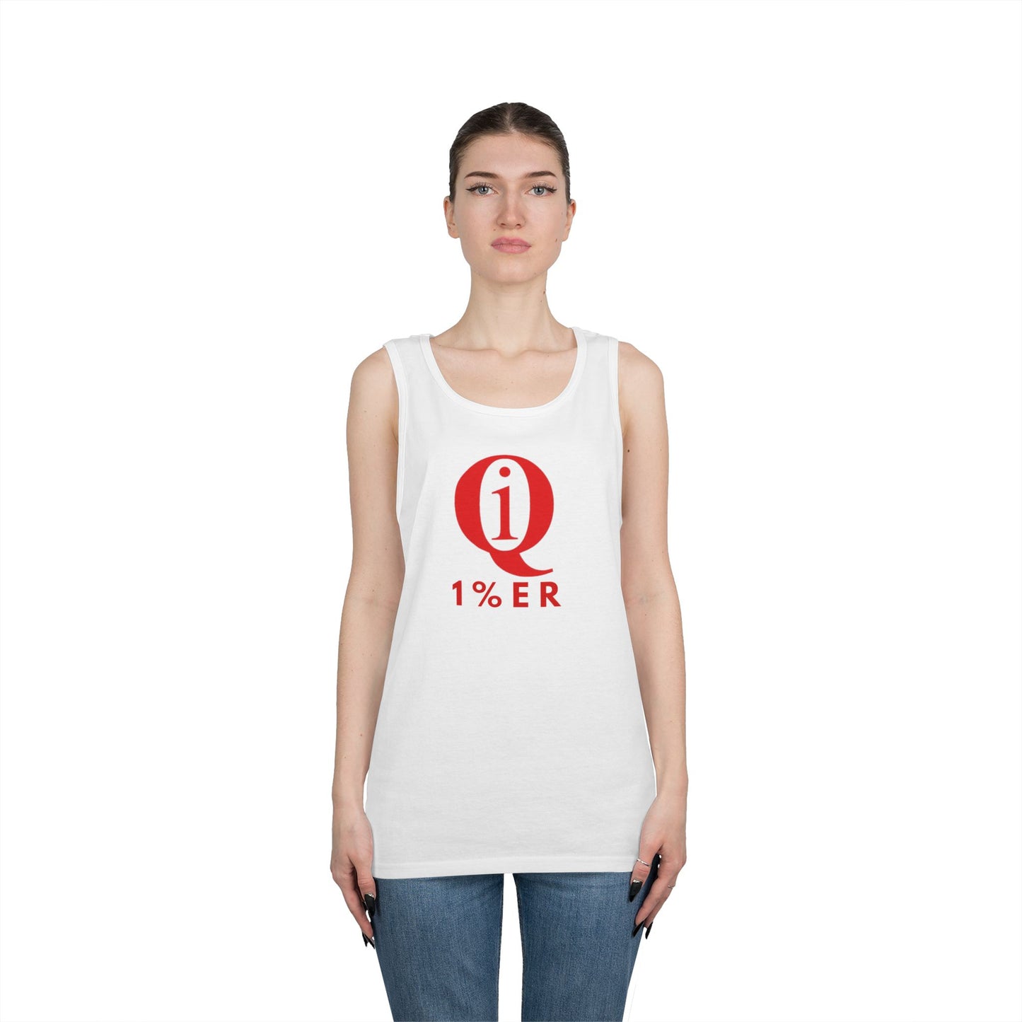 Unisex Heavy Cotton Tank Top - 'Q On Board' Design - Perfect for Summer Adventures