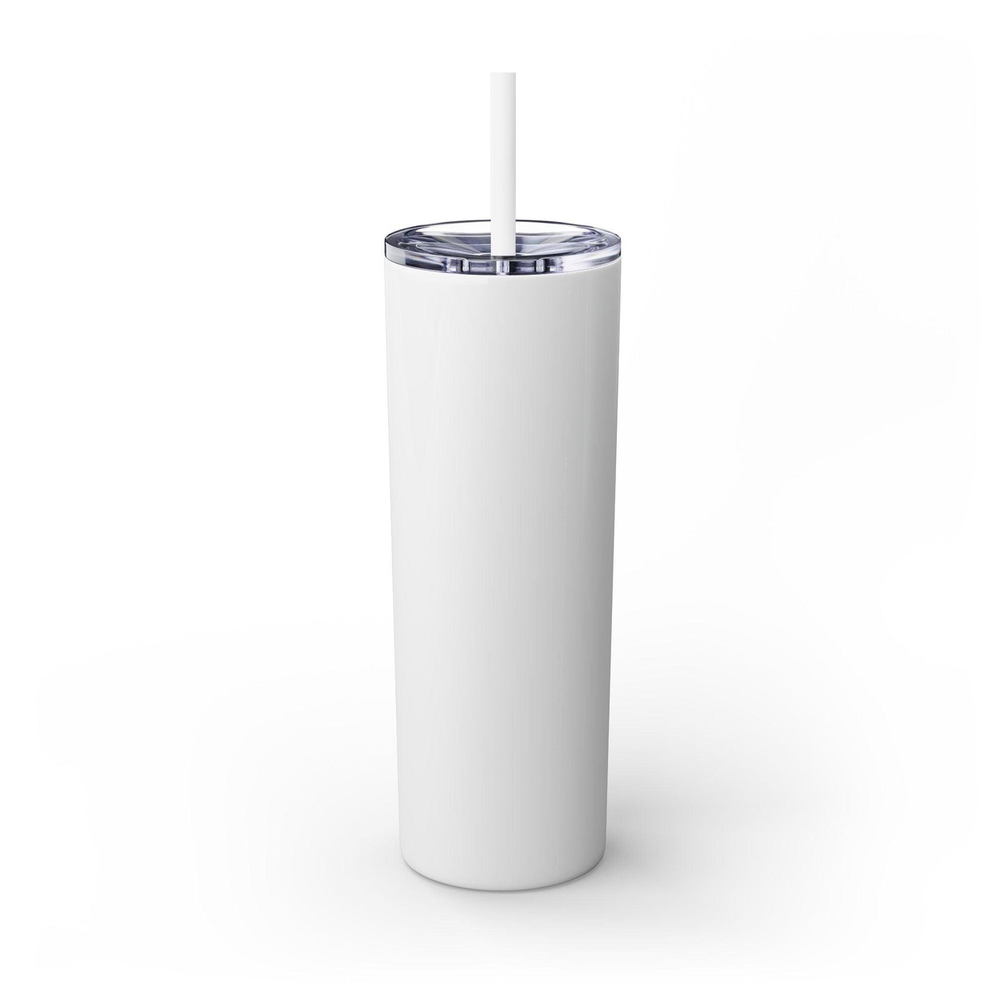 IQ Fashion | Skinny Tumbler with Straw, 20oz