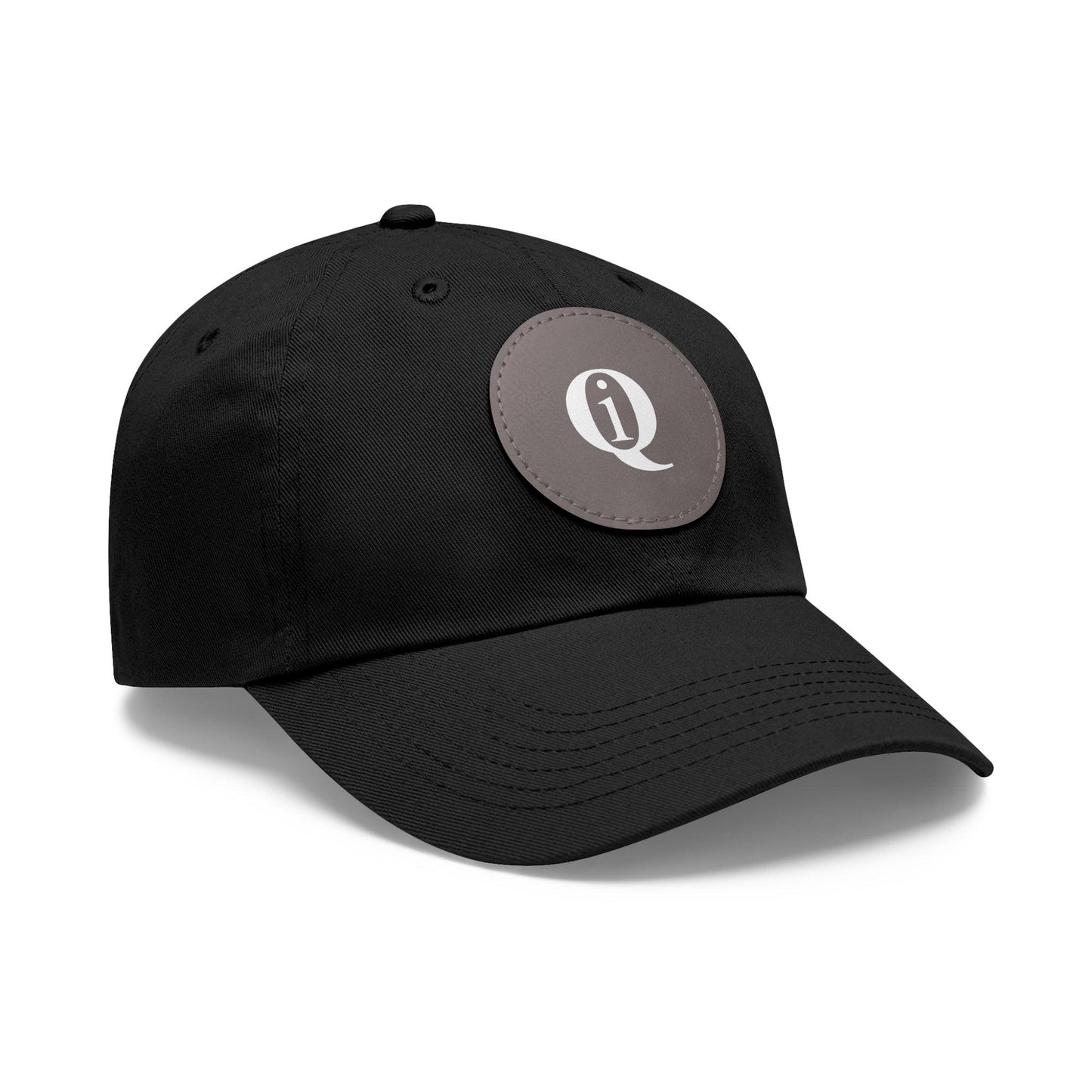 IQ Fashion | Dad Hat with Leather Patch (Round)