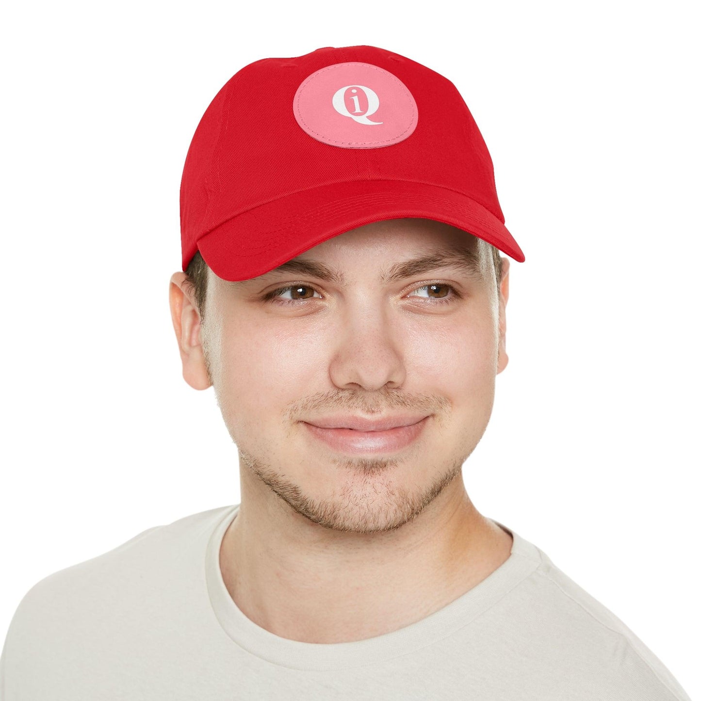 IQ Fashion | Dad Hat with Leather Patch (Round)