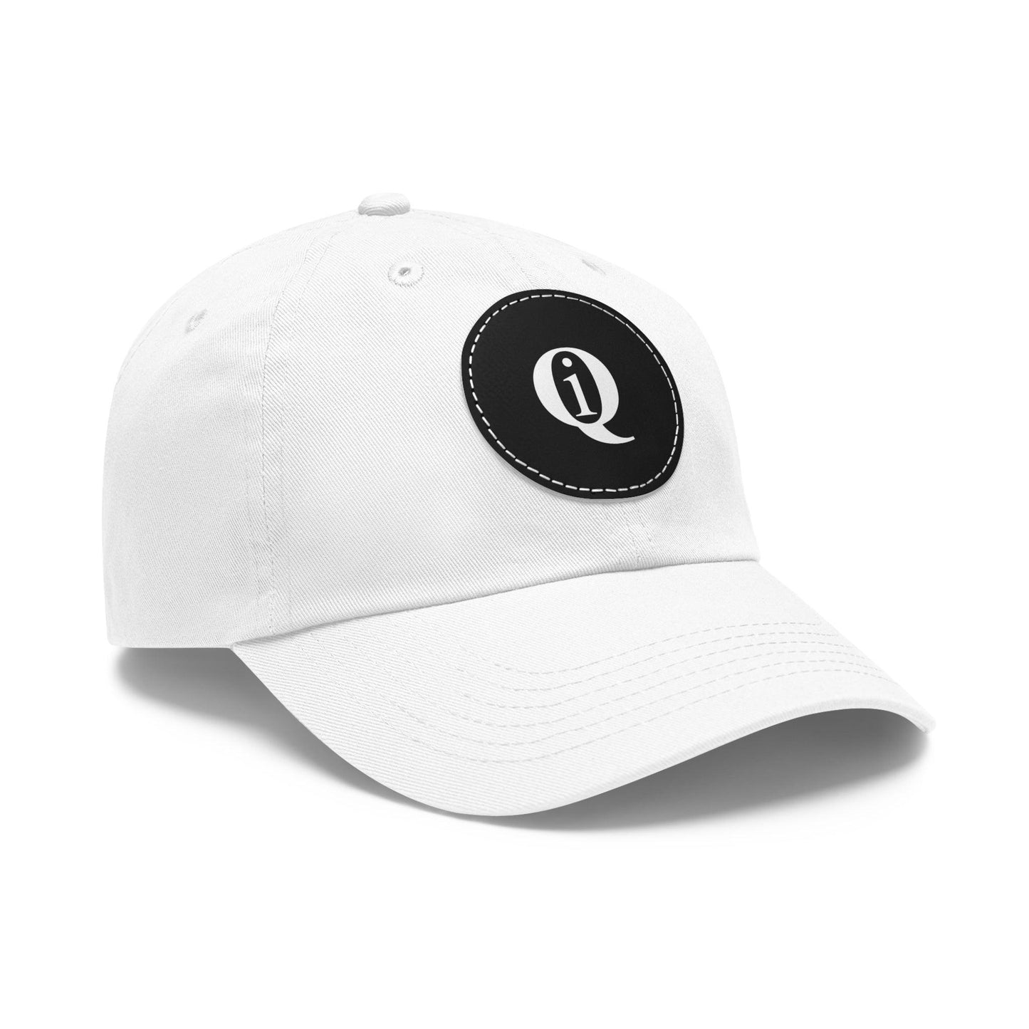 IQ Fashion | Dad Hat with Leather Patch (Round)