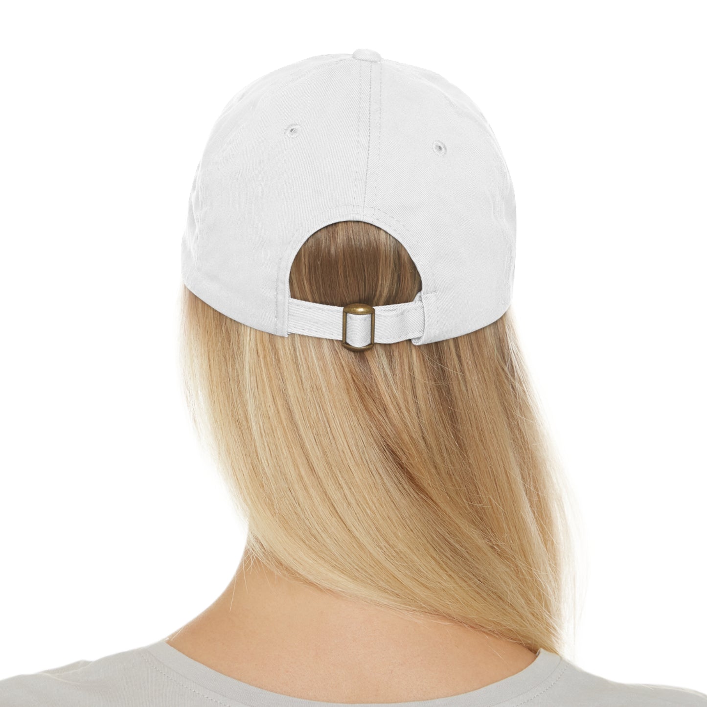 IQ Fashion | Dad Hat with Leather Patch (Round)