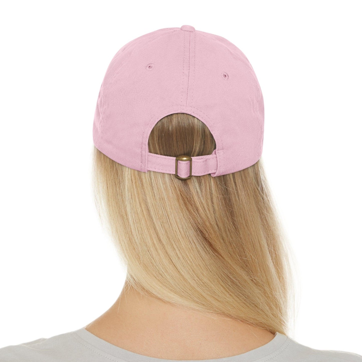 IQ Fashion | Dad Hat with Leather Patch (Round)