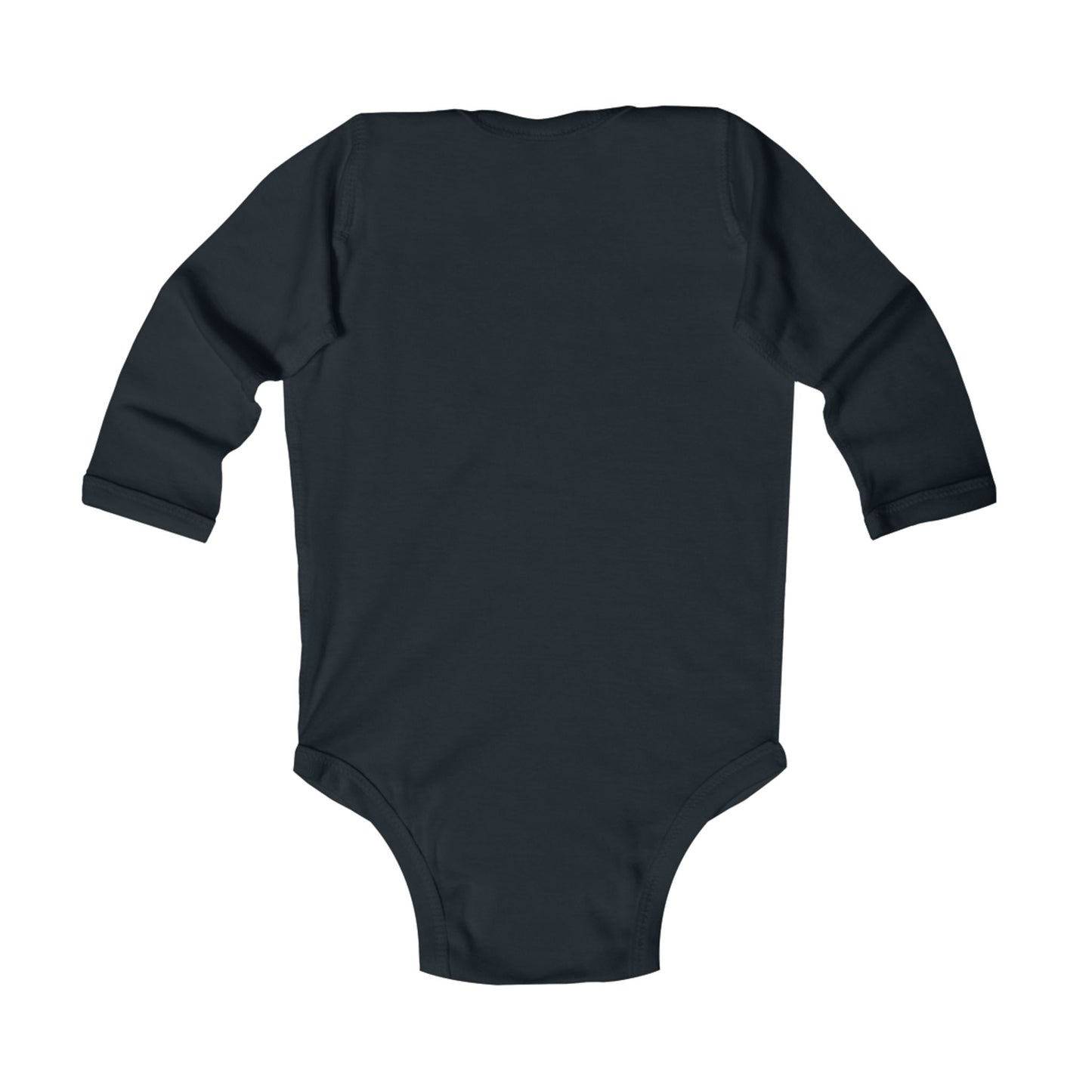 Cool Green Infant Long Sleeve Bodysuit with Laurel Design