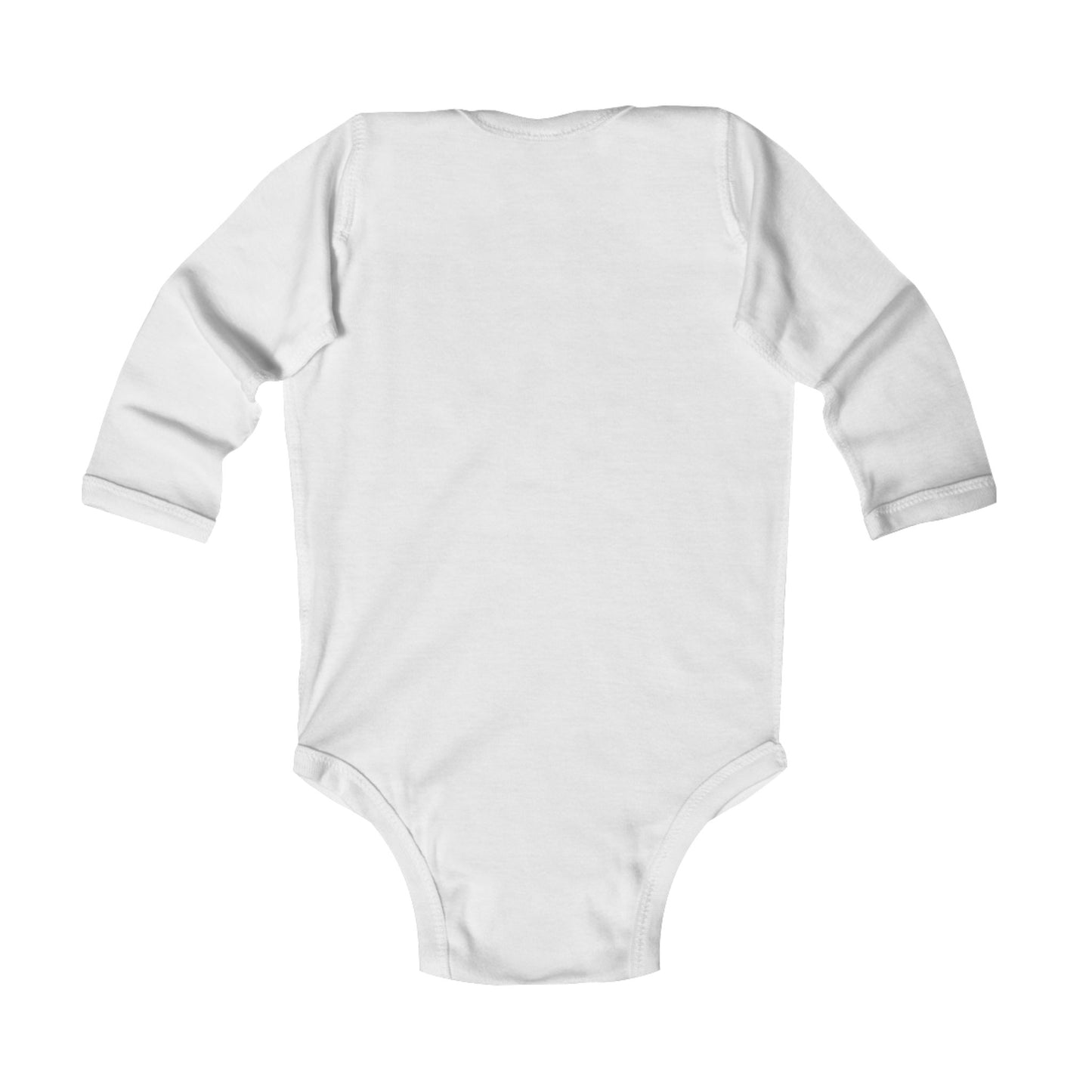 Cool Green Infant Long Sleeve Bodysuit with Laurel Design