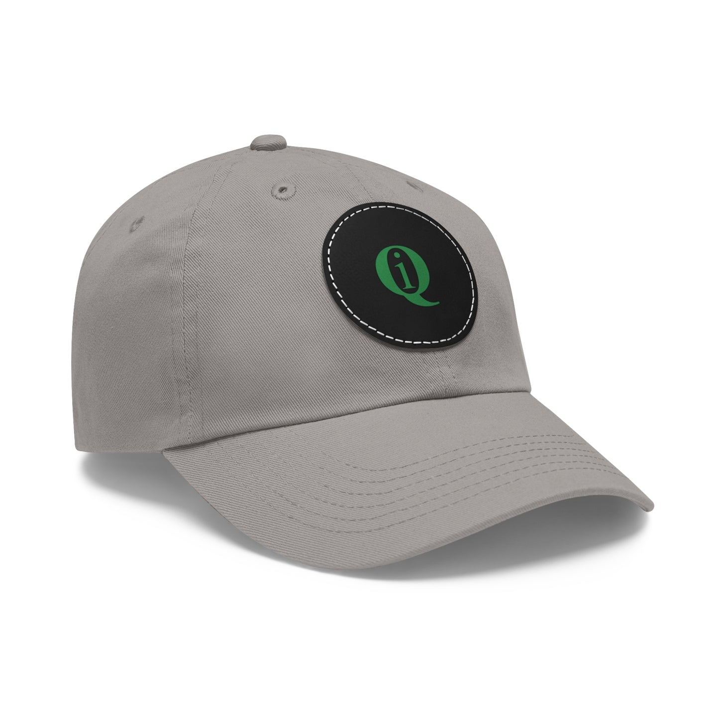 IQ Fashion | Dad Hat with Leather Patch (Round)