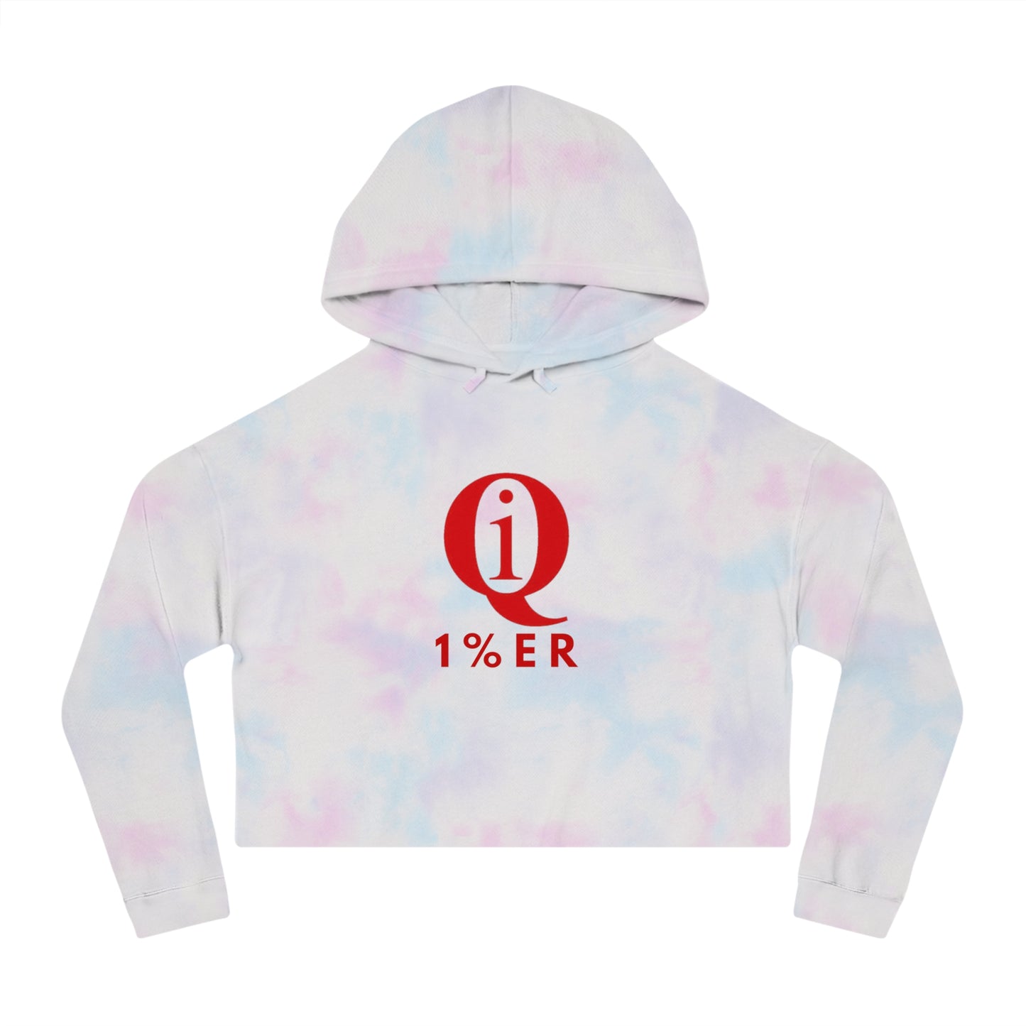 Women’s Cropped Hoodie with 'Q 1% ER' Design - Trendy & Stylish Casual Wear