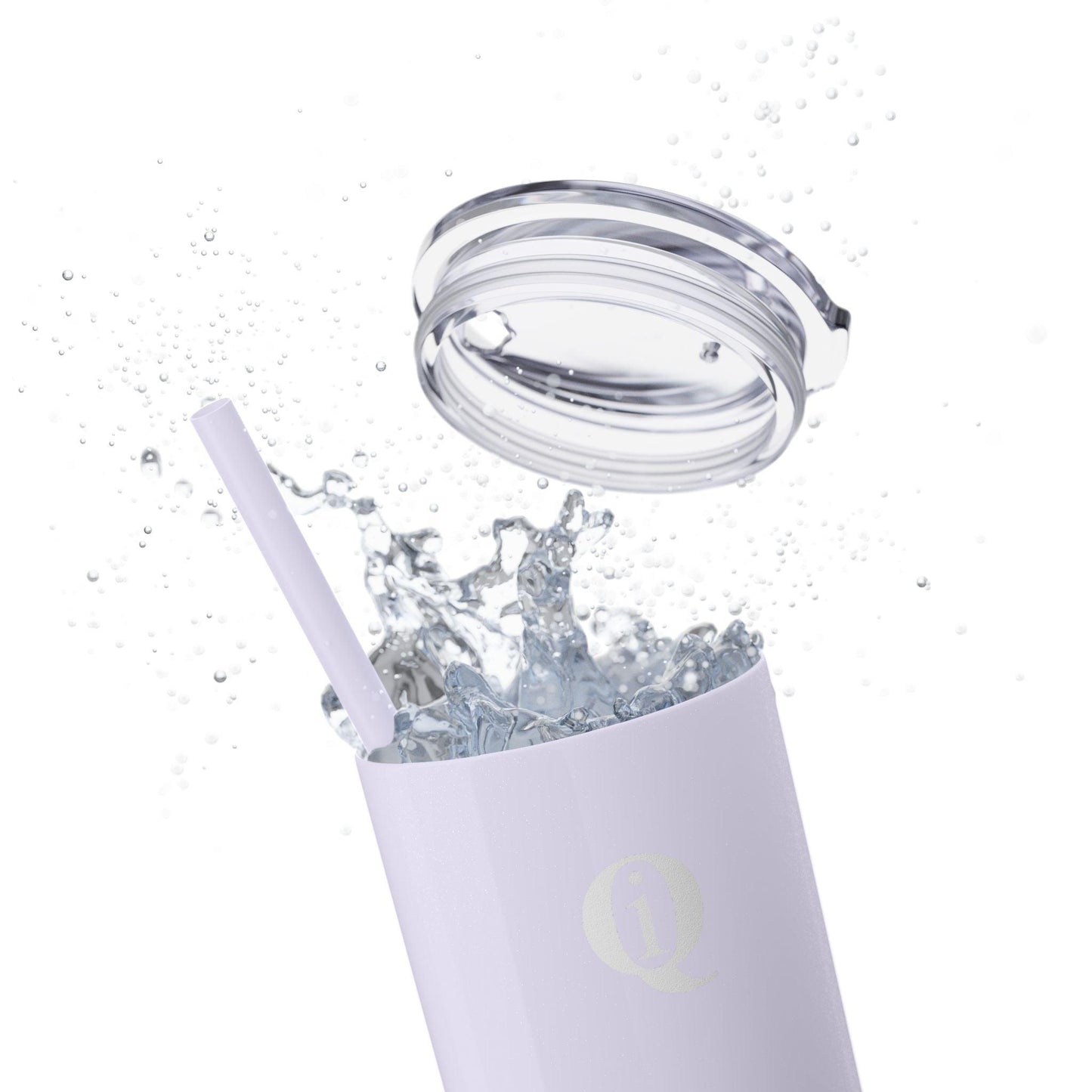 IQ Fashion | Skinny Tumbler with Straw, 20oz