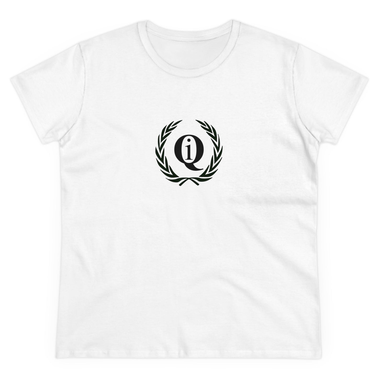 Women's Midweight Cotton Tee with Iconic Laurel Design