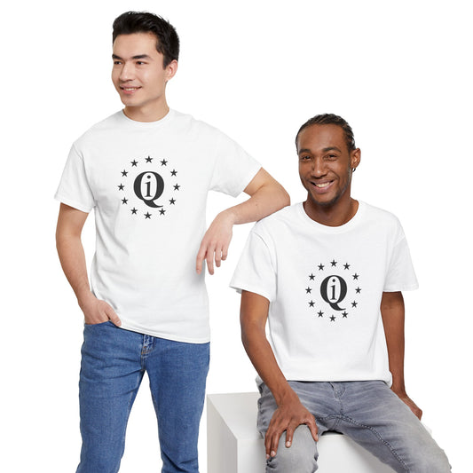 Unisex Heavy Cotton Tee with Iconic 'i' & Stars Design - Casual Everyday Wear