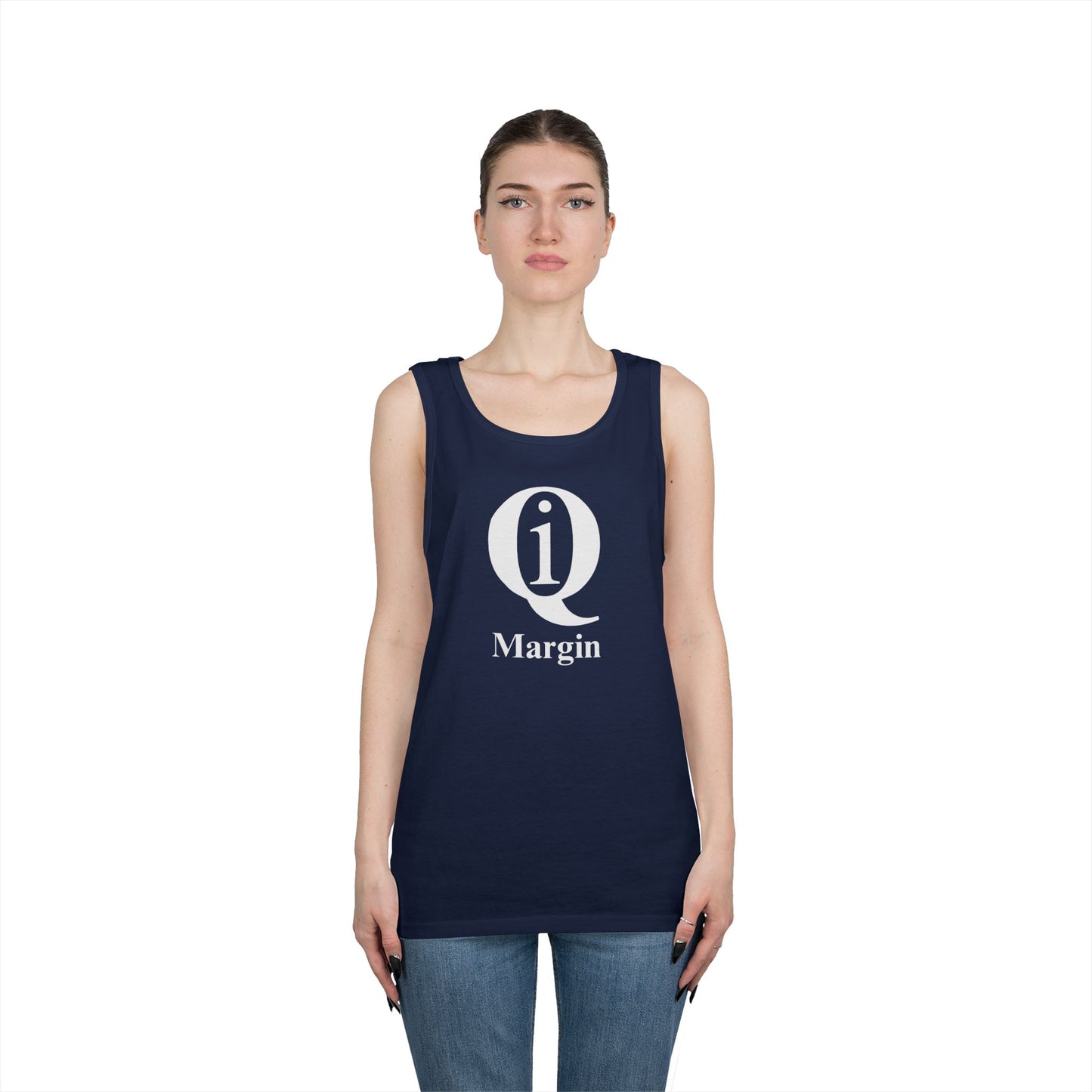 Unisex Heavy Cotton Tank Top - 'Q On Board' Design - Perfect for Summer Adventures