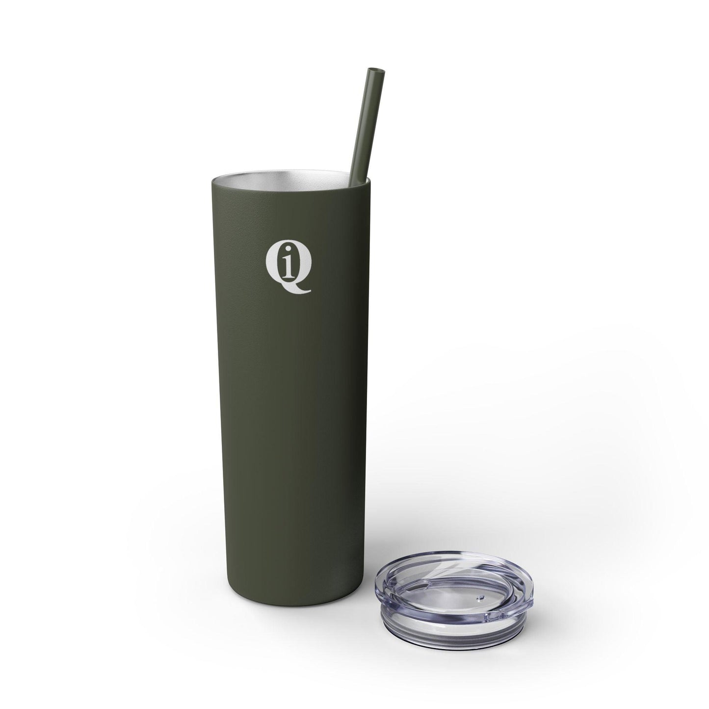 IQ Fashion | Skinny Tumbler with Straw, 20oz