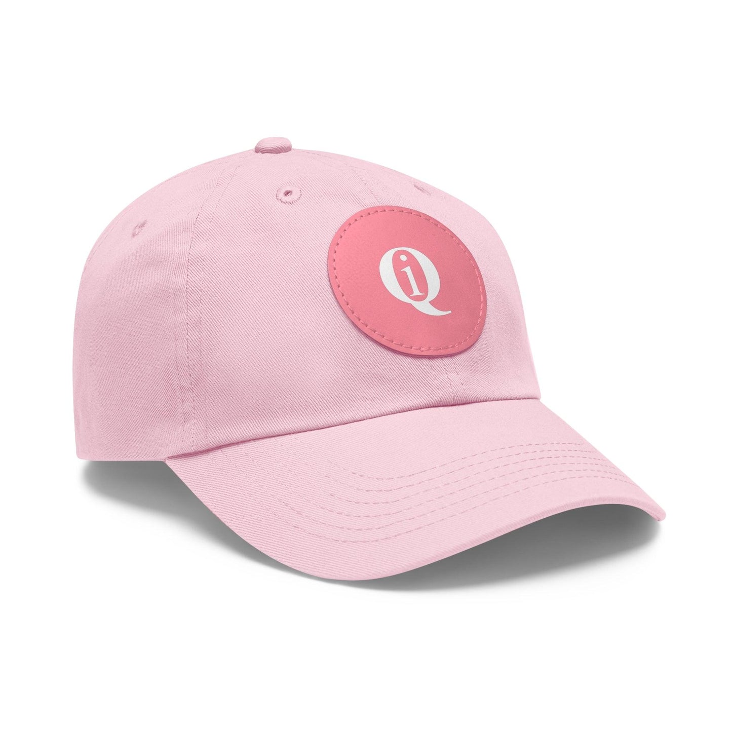 IQ Fashion | Dad Hat with Leather Patch (Round)