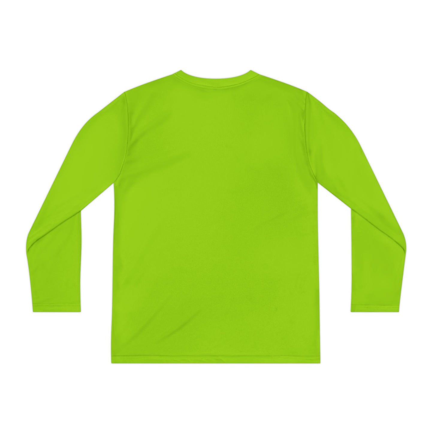 Youth Long Sleeve Athletic Tee with Laurel Design - Bright Orange Performance Shirt