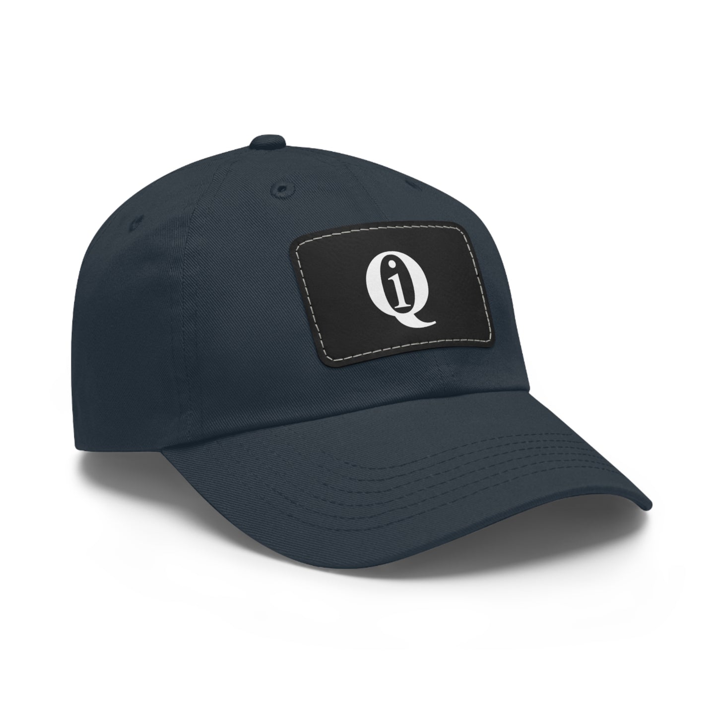 IQ Fashion | Dad Hat with Leather Patch (Rectangle)