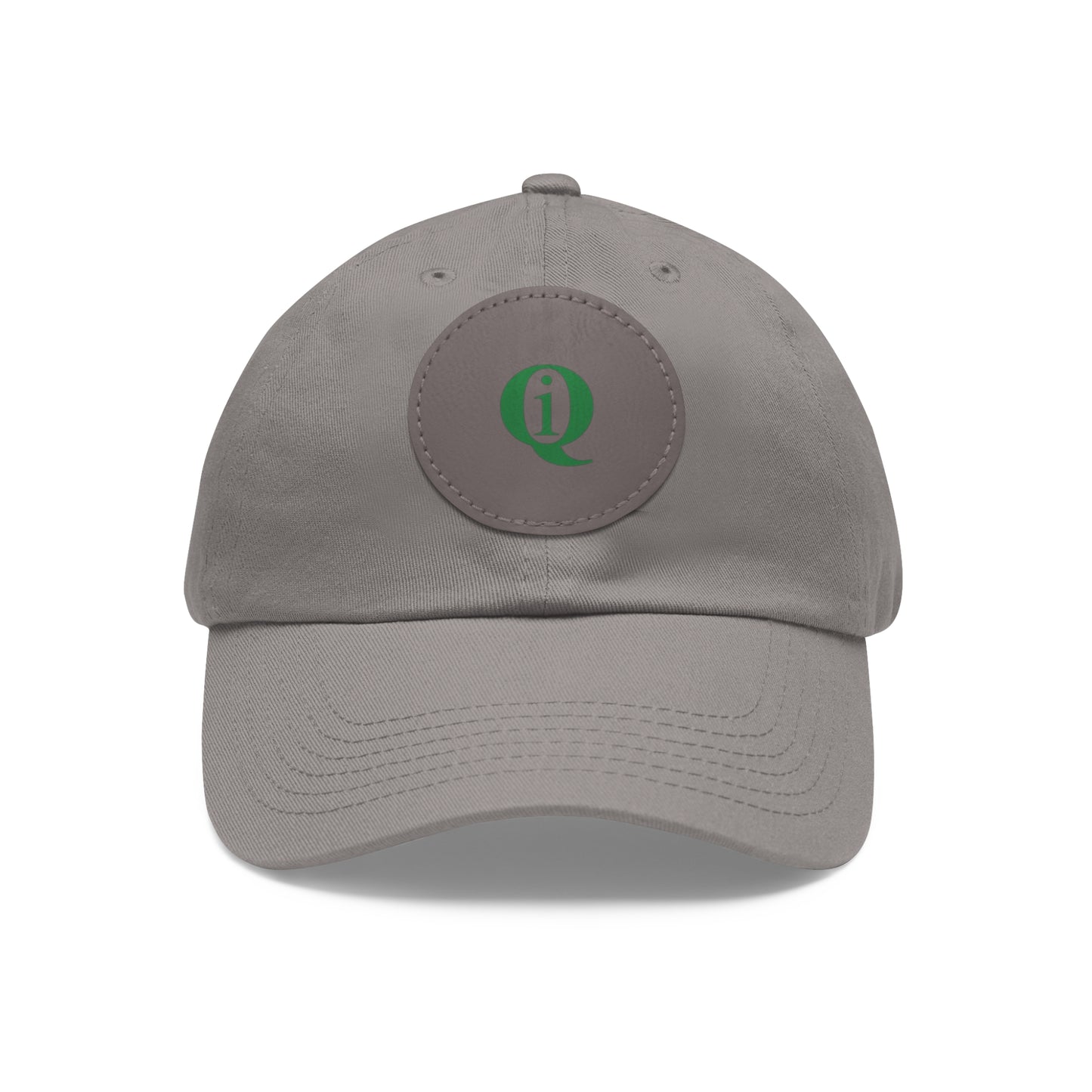 IQ Fashion | Dad Hat with Leather Patch (Round)