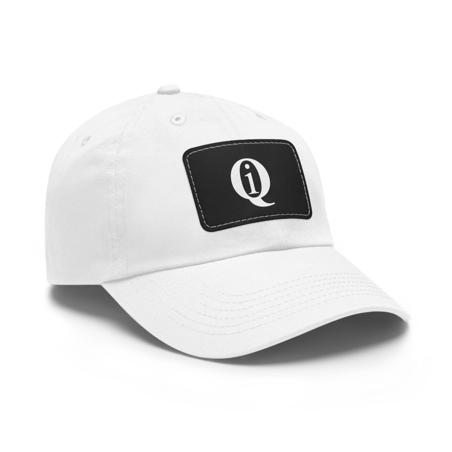 IQ Fashion | Dad Hat with Leather Patch (Rectangle)