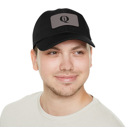 IQ Fashion | Dad Hat with Leather Patch (Rectangle)