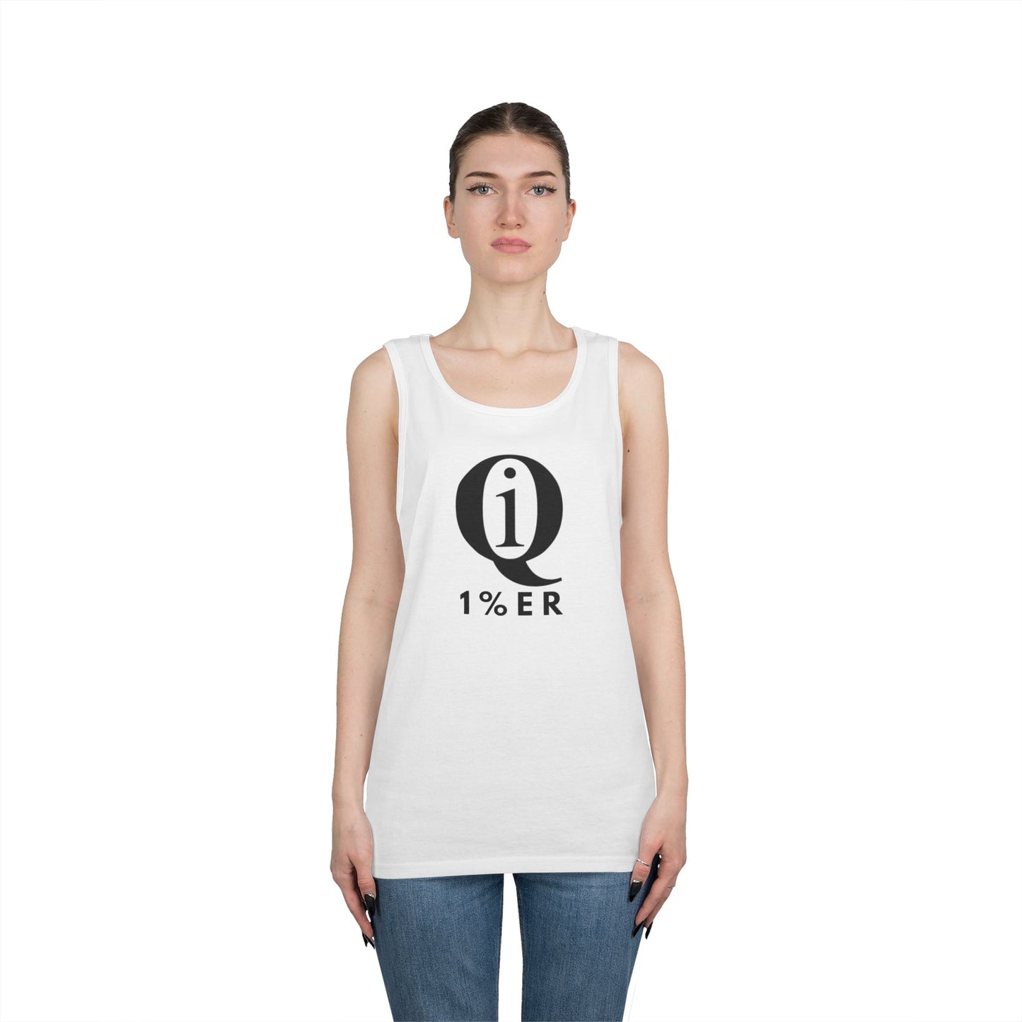 Unisex Heavy Cotton Tank Top - 'Q On Board' Design - Perfect for Summer Adventures